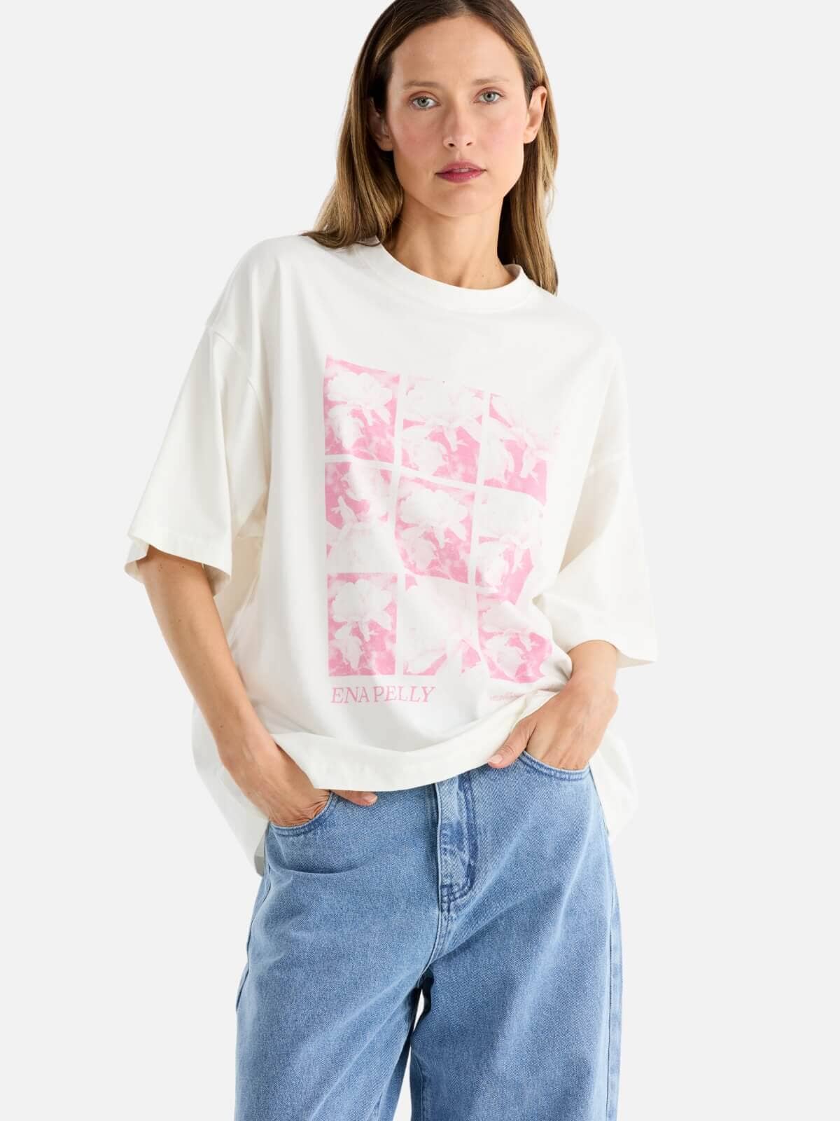 Peony Tee - Vintage White Tops Ena Pelly 