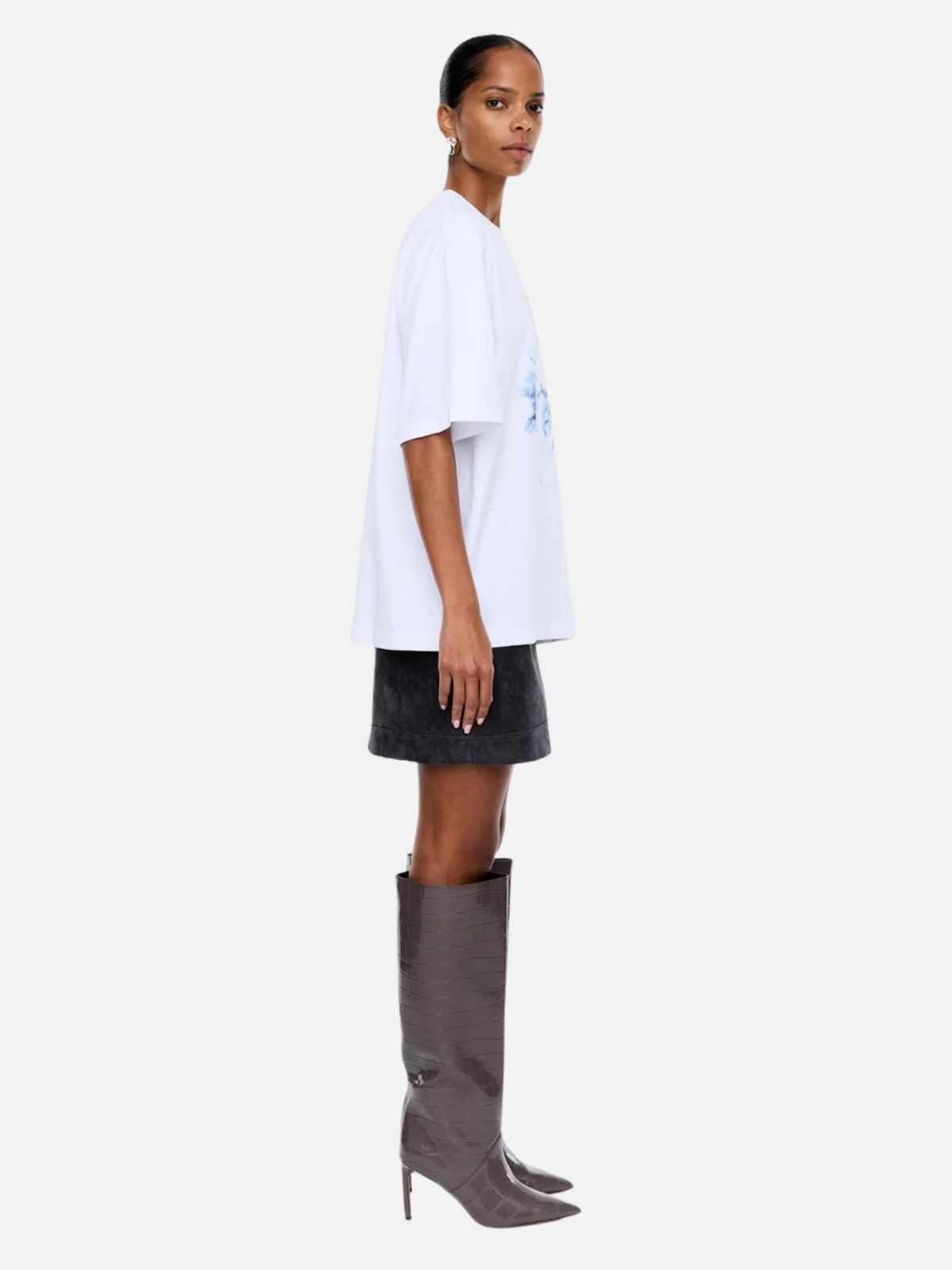 Sophia Relaxed Tee - White/Florals