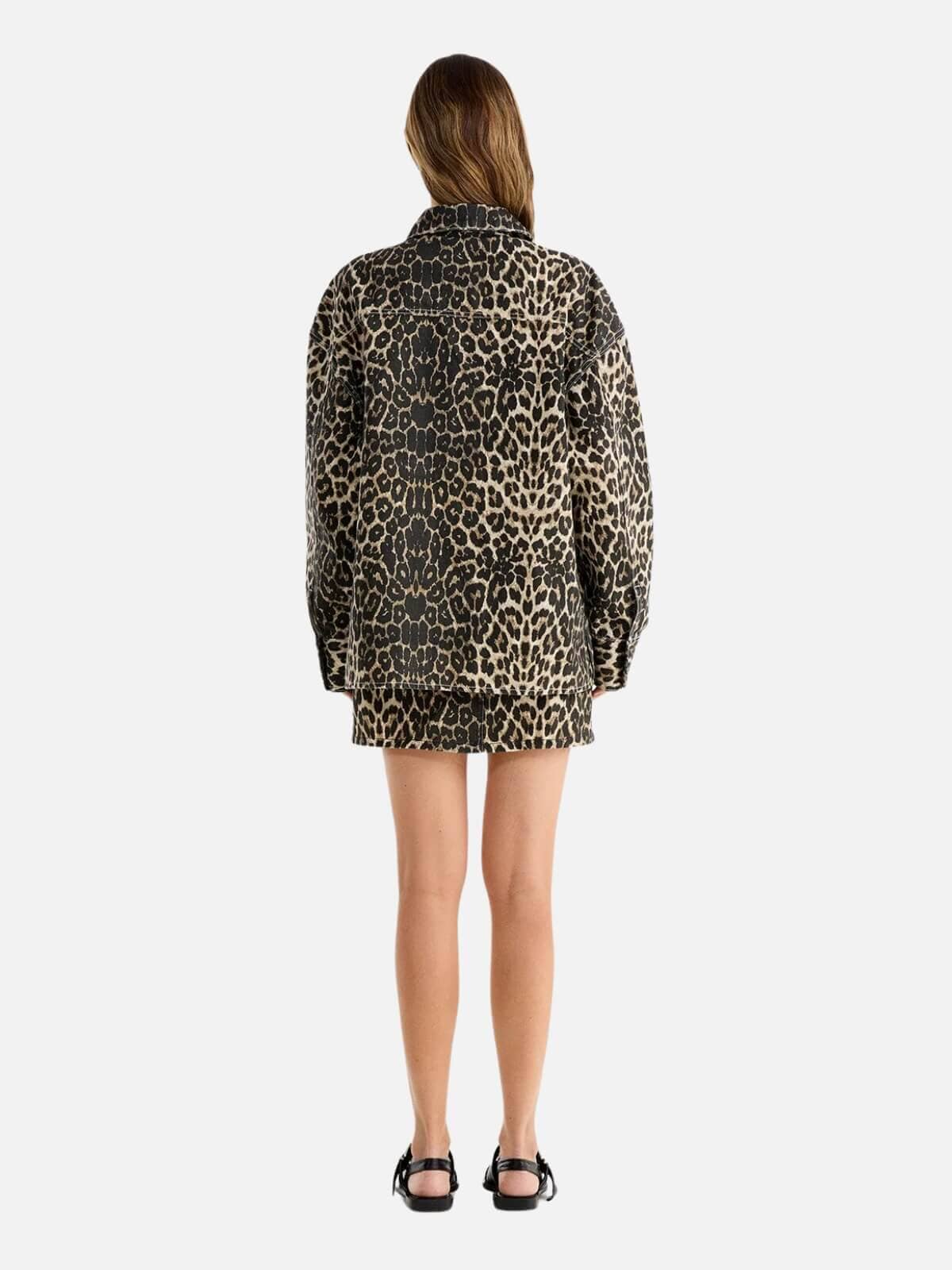 Suri Overshirt - Leopard Print Tops Ena Pelly 