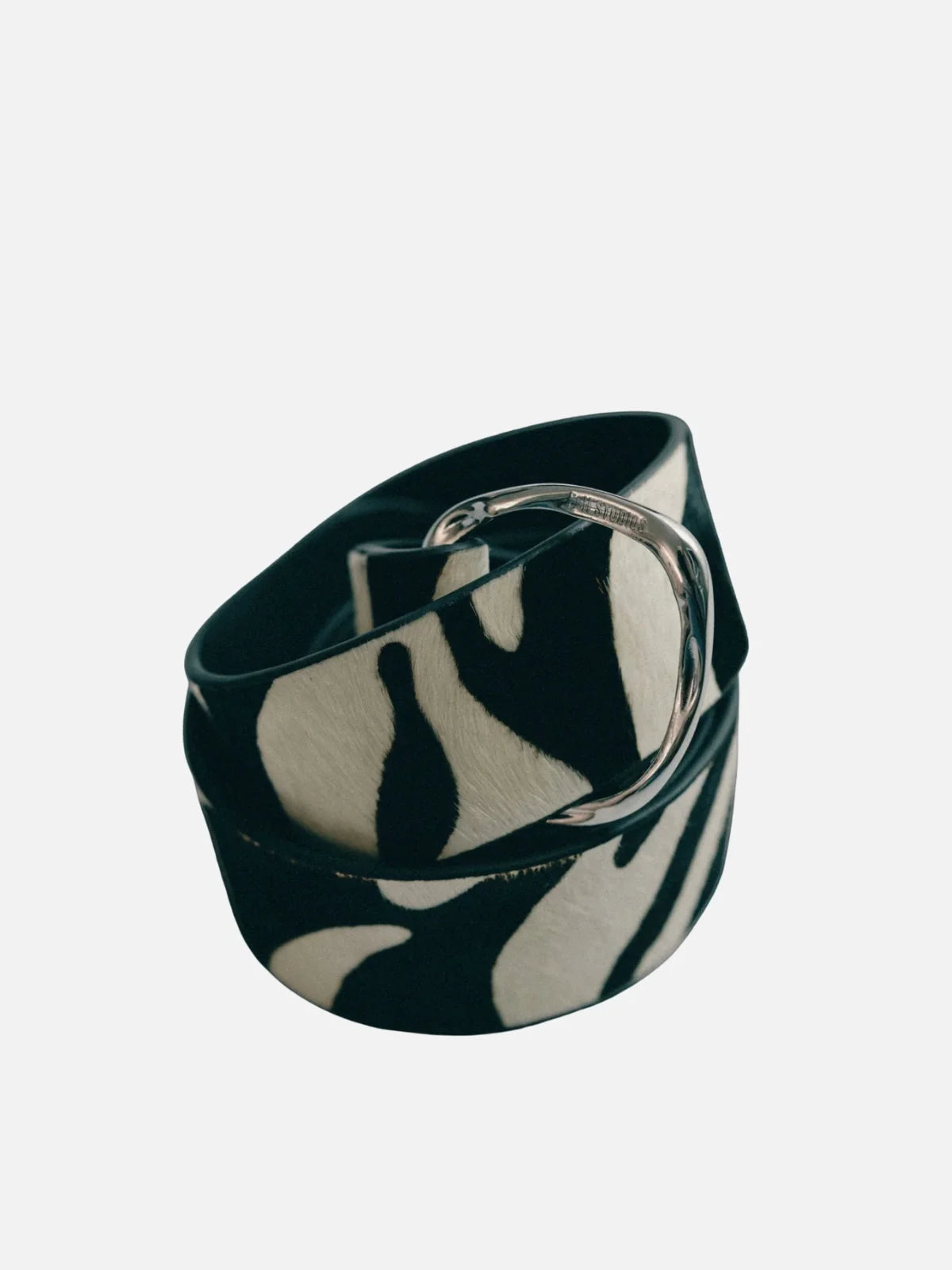Hardware Knotted Belt - Zebra Silver