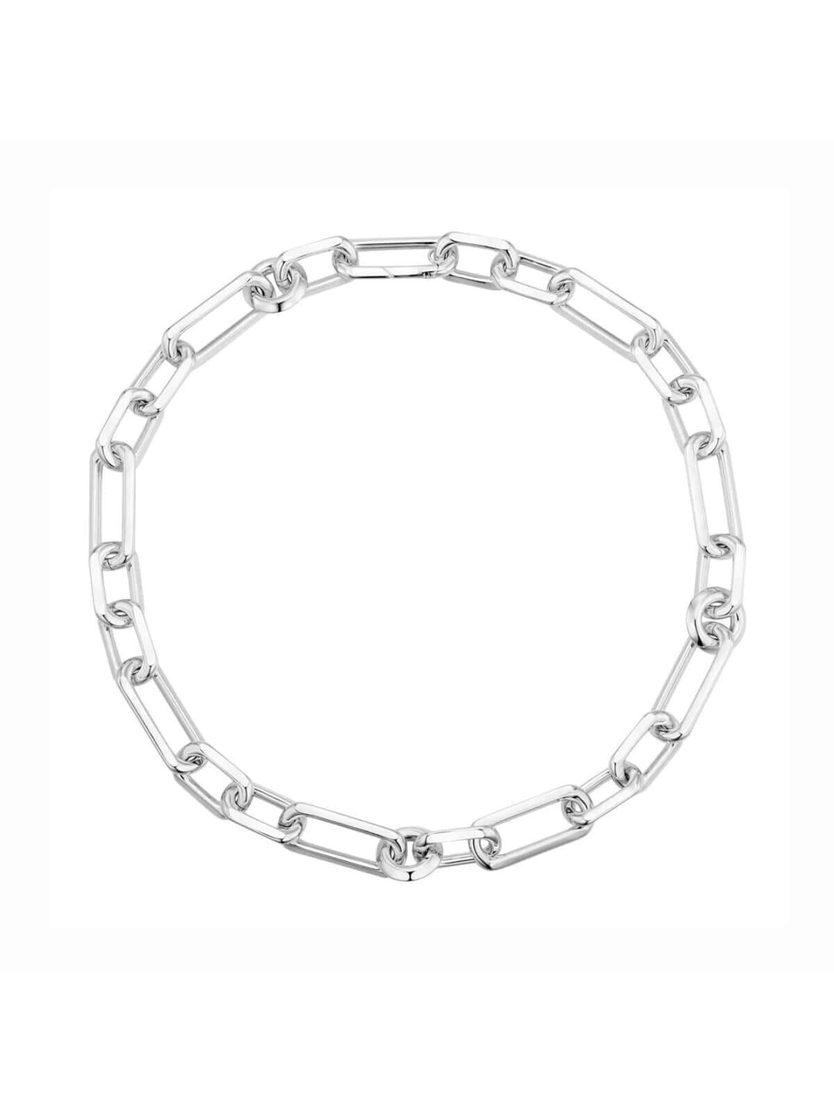 F+H | Knife Edge Link Custom necklace: Brass + Sterling Silver Plating | Perlu