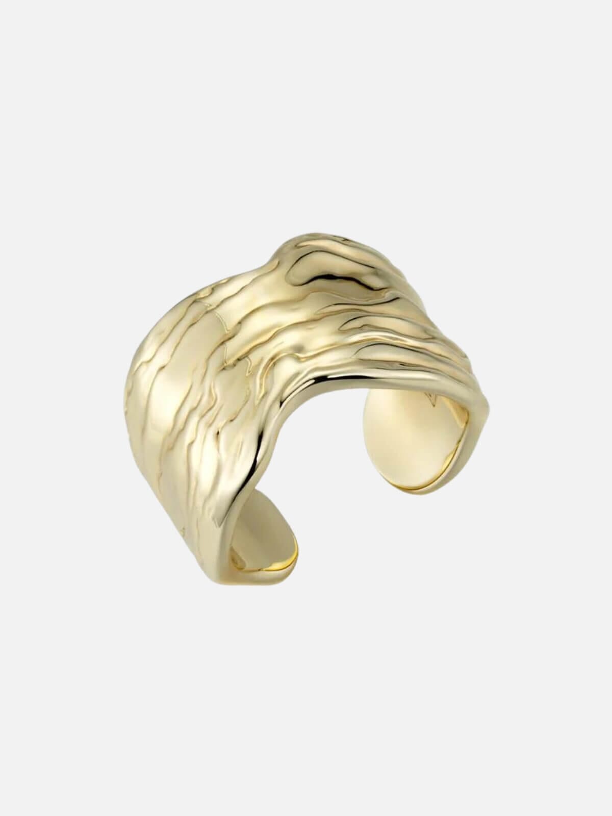 F+H | Oyster Shell Ring: Brass + 18K Gold | Perlu