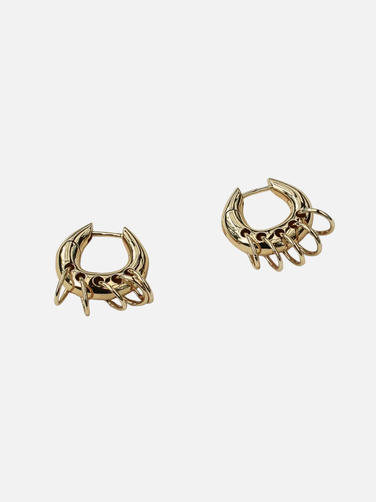 Pierced Hoop Earrings - 18K Gold