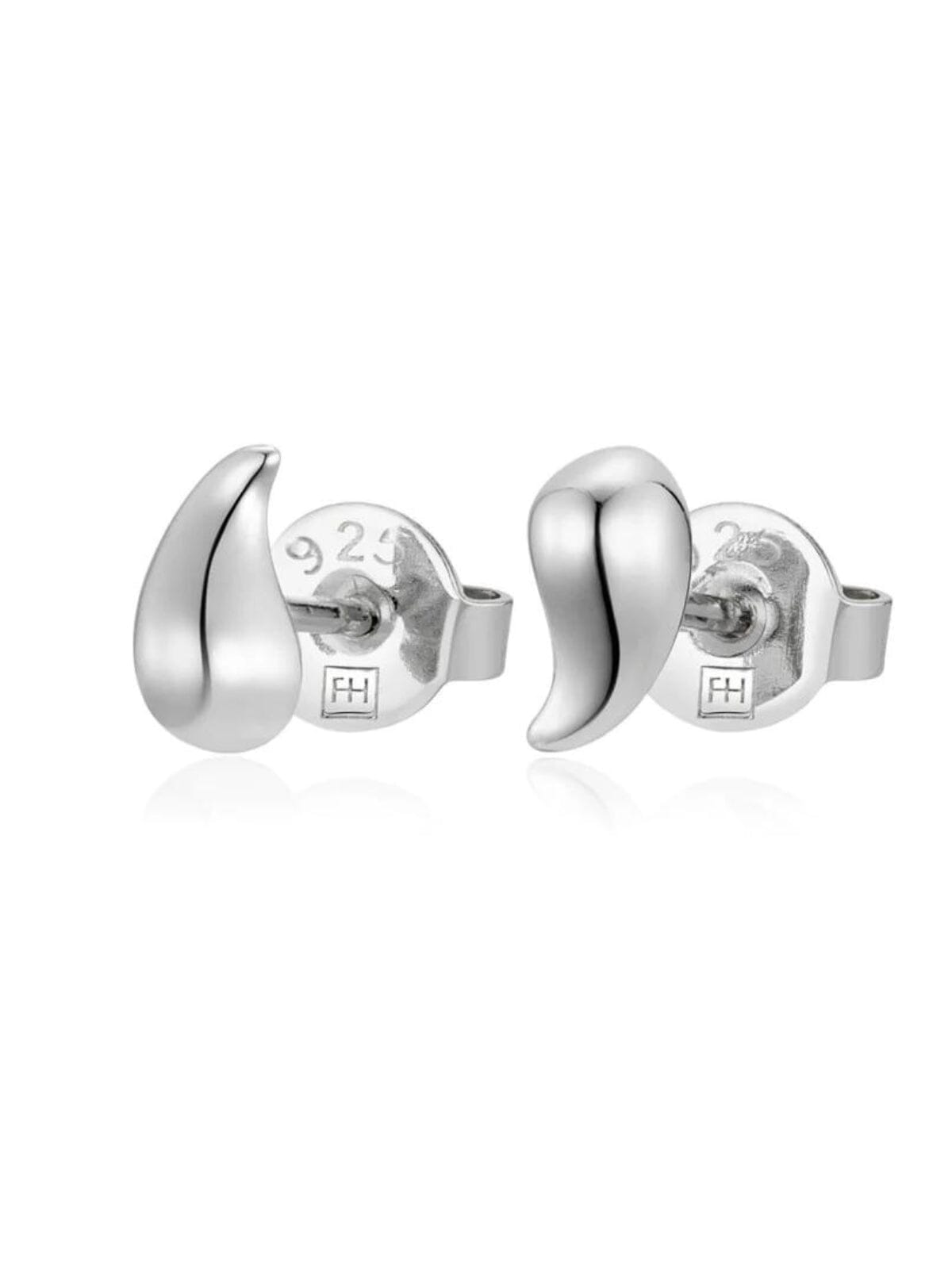 F + H | Teardrop Studs Earrings - Sterling Silver | Perlu