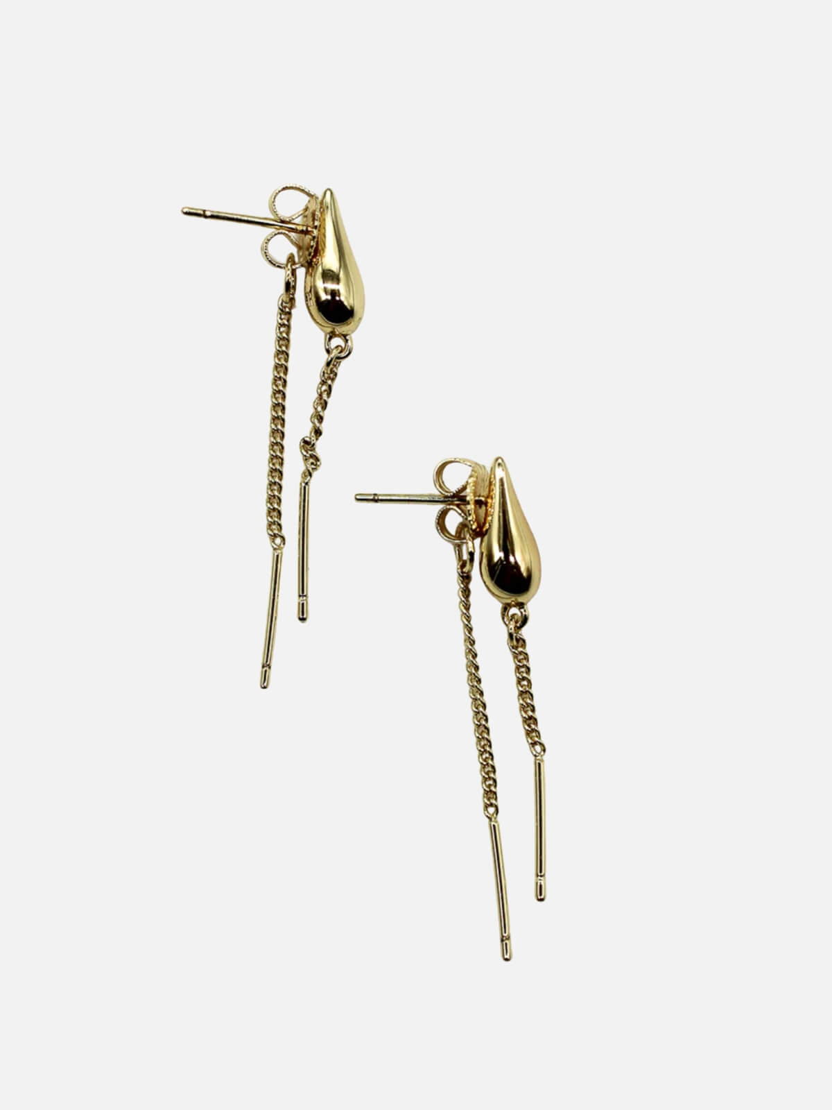 Waterfall Chain Earrings - 18K Gold