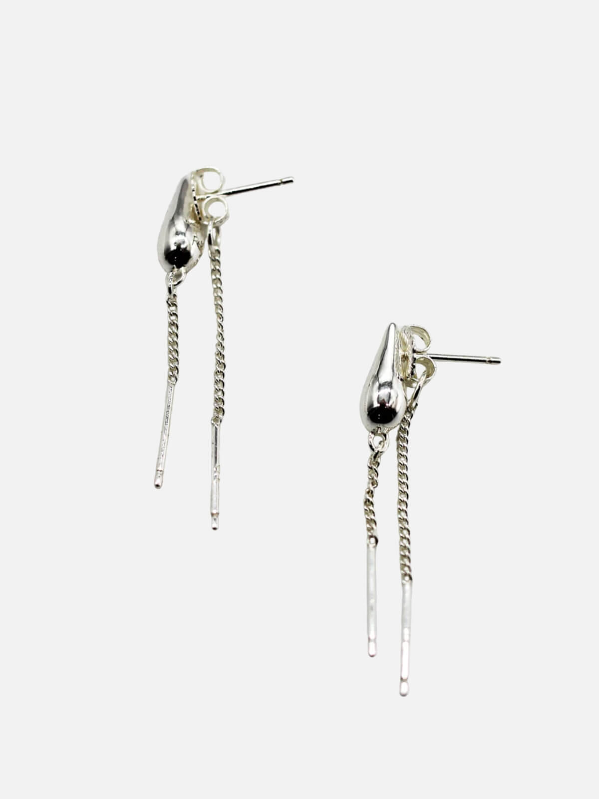 Waterfall Chain Earrings - Sterling Silver