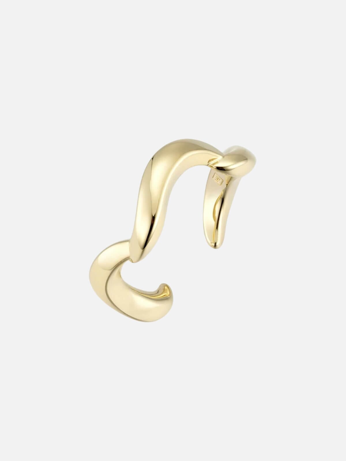 F+H | Wave Ring: Brass + 18K Gold | Perlu