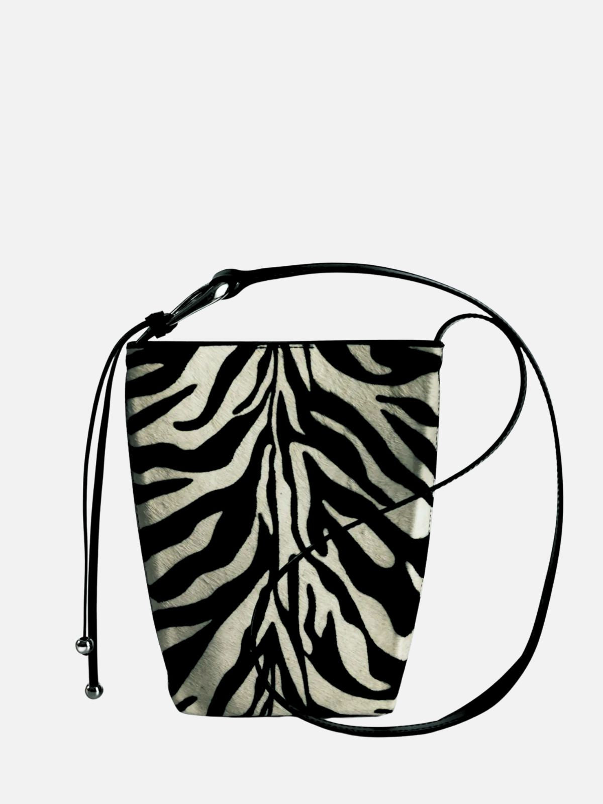 Formation Tote Bag - Zebra Calf Skin + Silver Hardware
