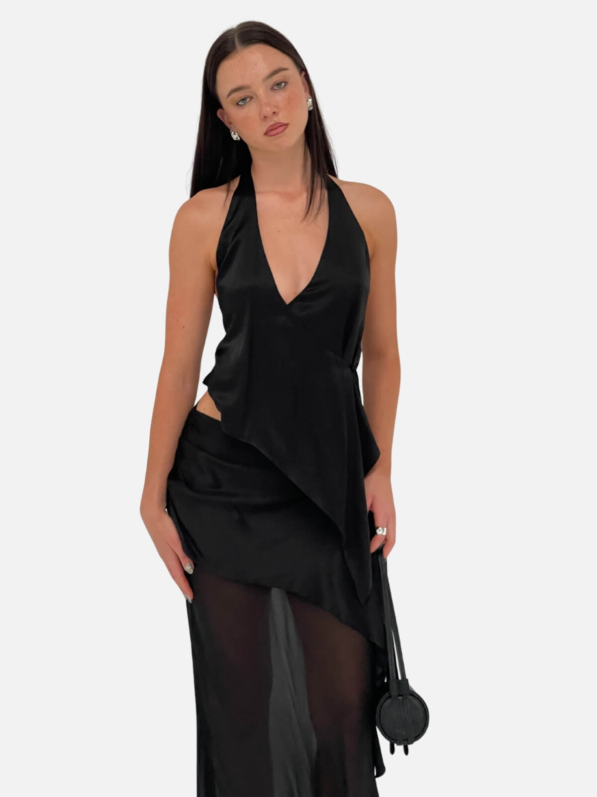 Aisling Halter Top - Black