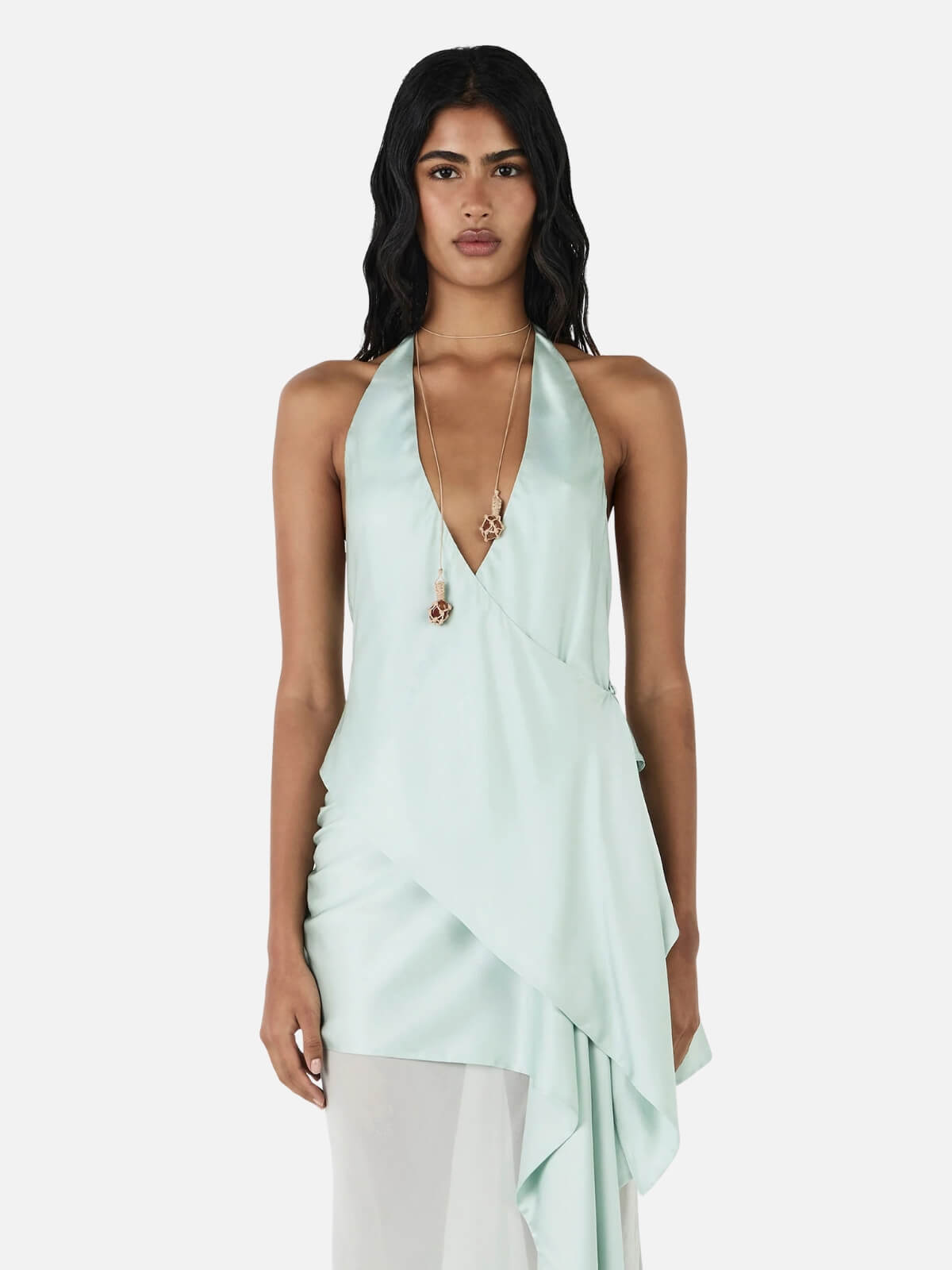 Aisling Halter Top - Seafoam
