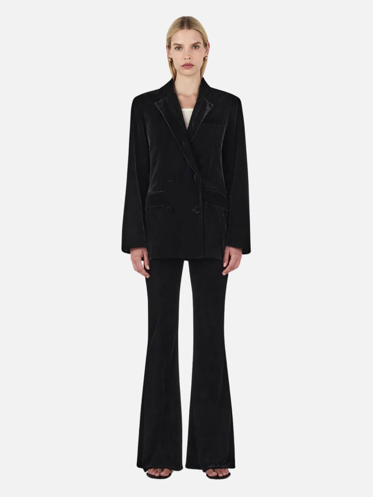 Alistair Velvet Blazer - Black Coats & Jackets Hansen and Gretel 