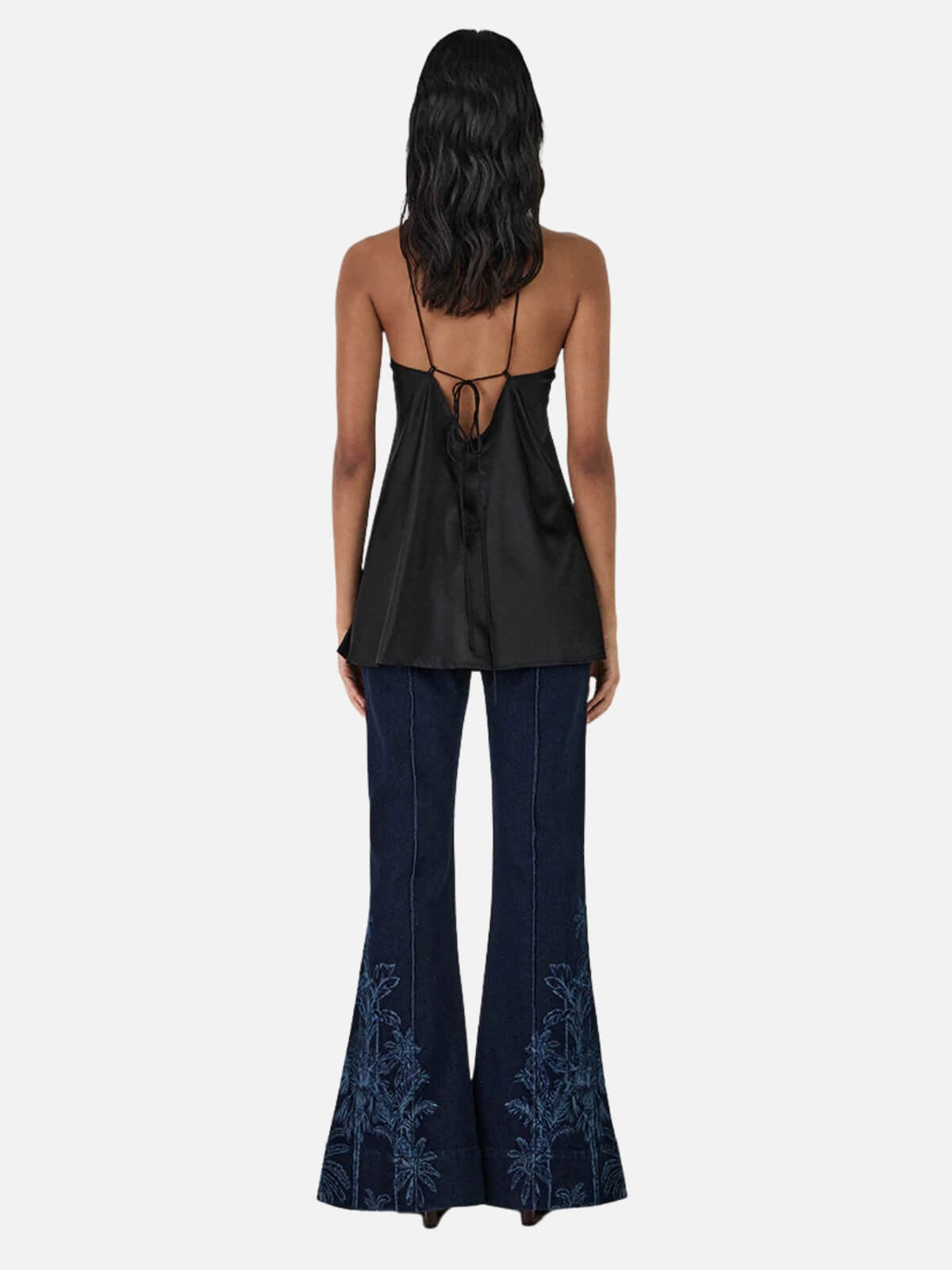 Allegra Scarf Top - Black