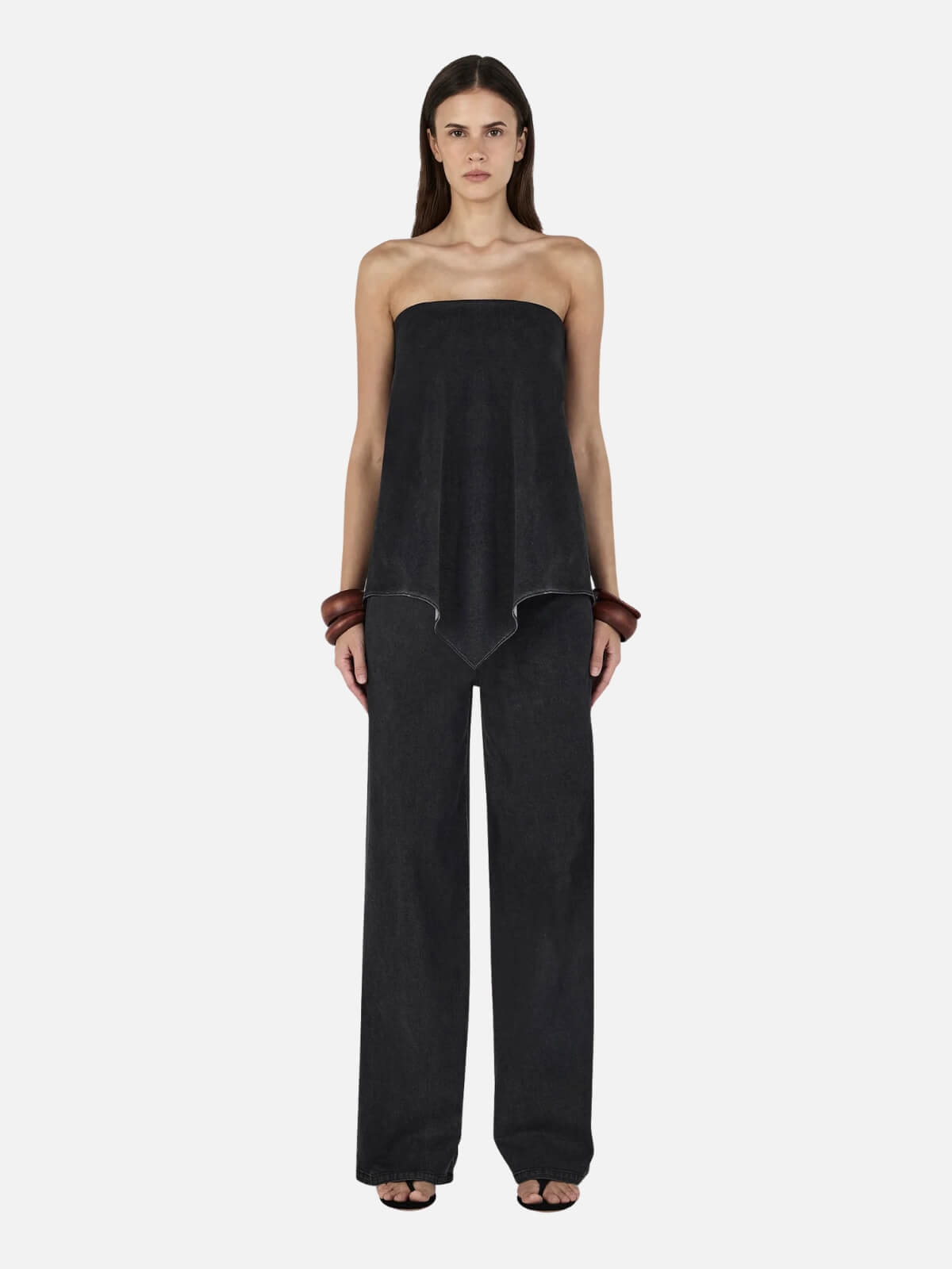 Avery Bodice - Charcoal Chambray