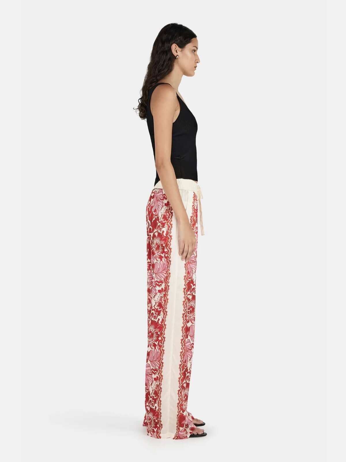 Empress Relaxed pant - Scarlet Garden