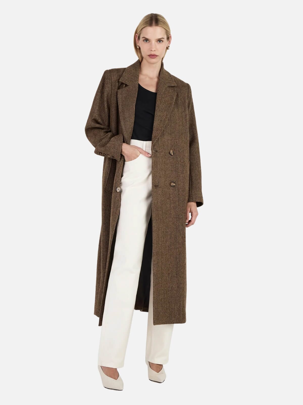 Frederik Tailored Coat - Brown Coats & Jackets Hansen and Gretel 