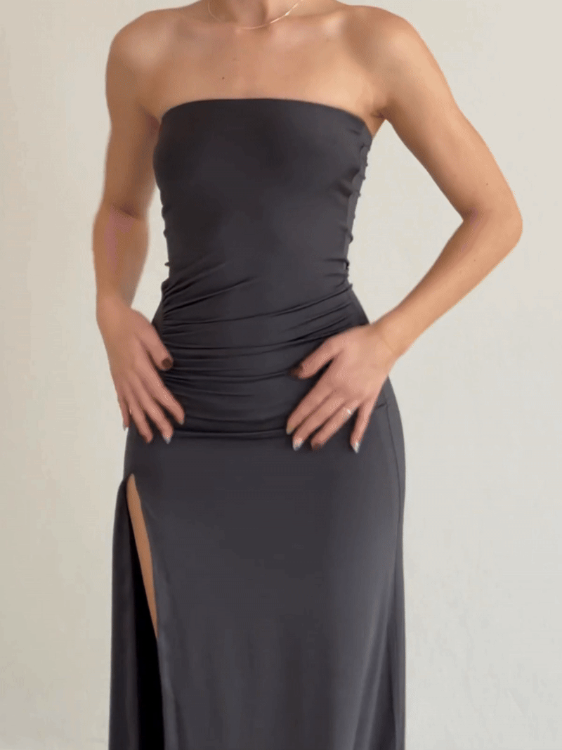 Lola Strapless Dress - Ink Dresses & Jumpsuits Hansen and Gretel 