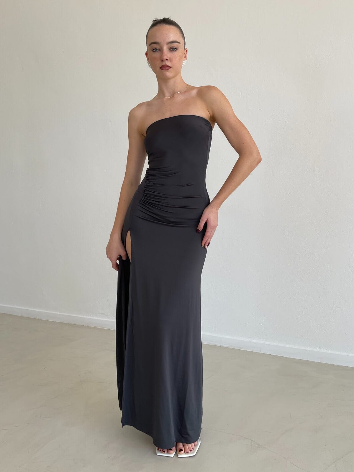 Lola Strapless Dress - Ink Dresses & Jumpsuits Hansen and Gretel 