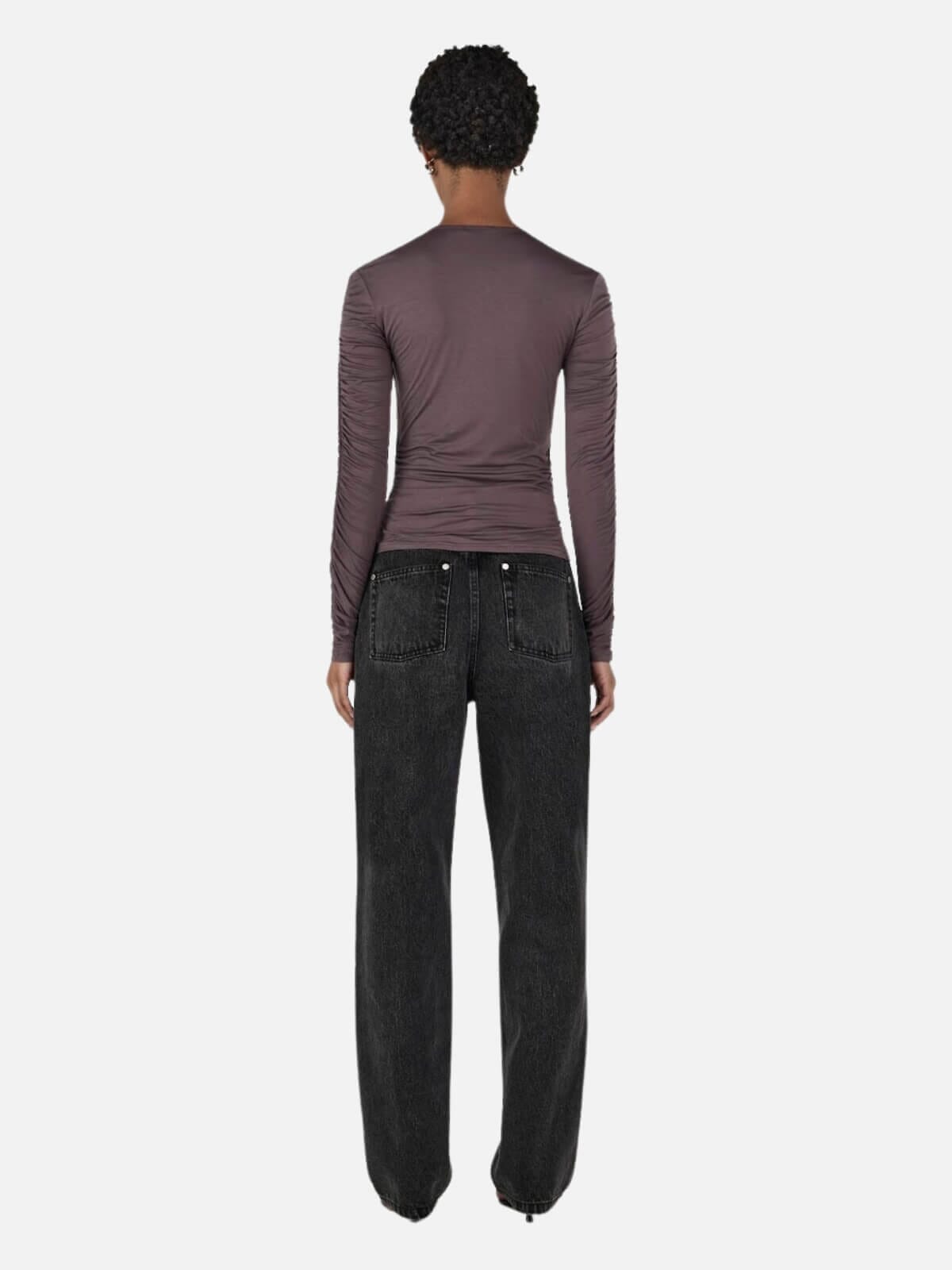Pernille Ruched Top - Cognac Tops Hansen and Gretel 