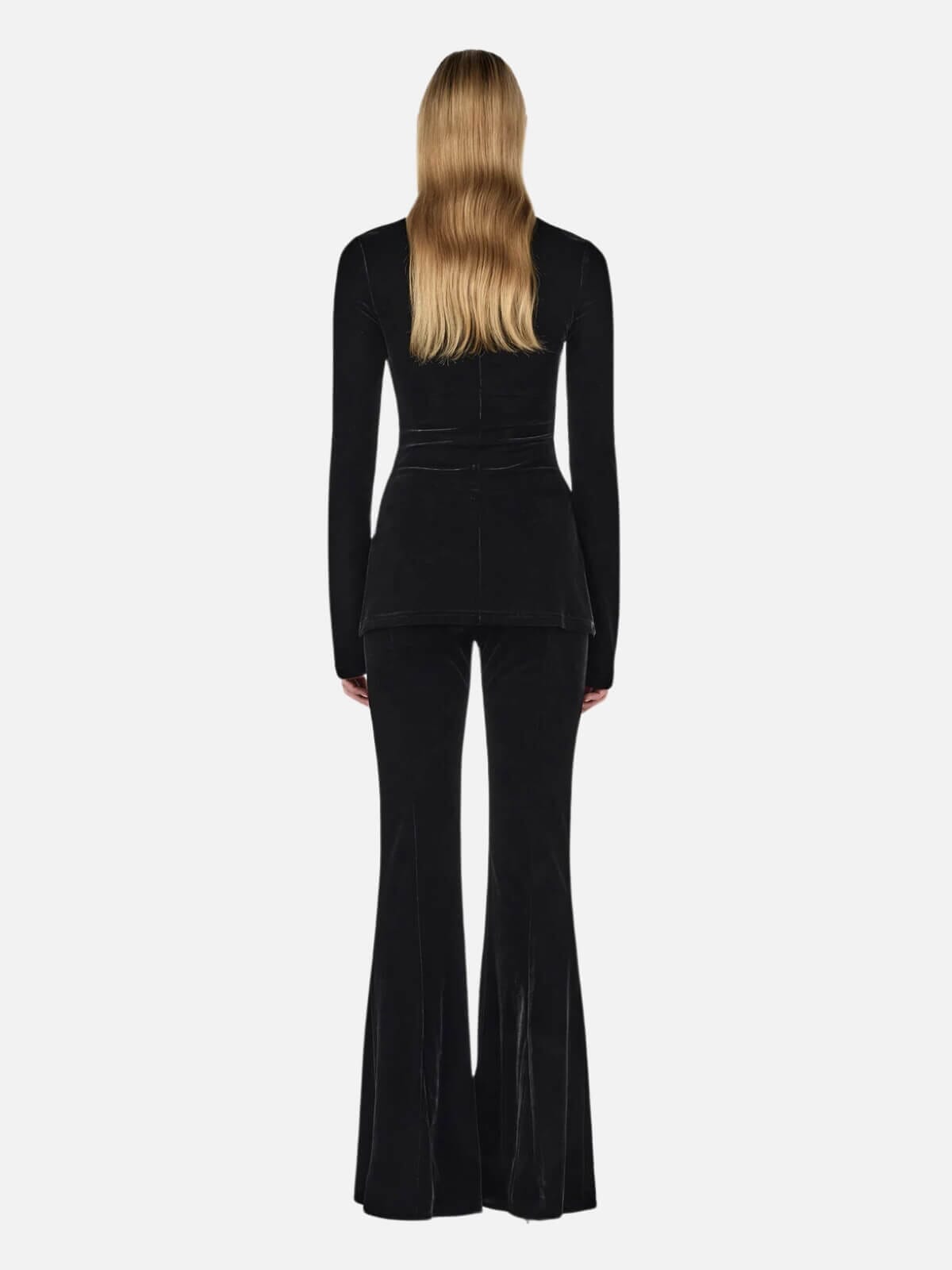 Reagan Velvet Flares - Black Pants Hansen and Gretel 