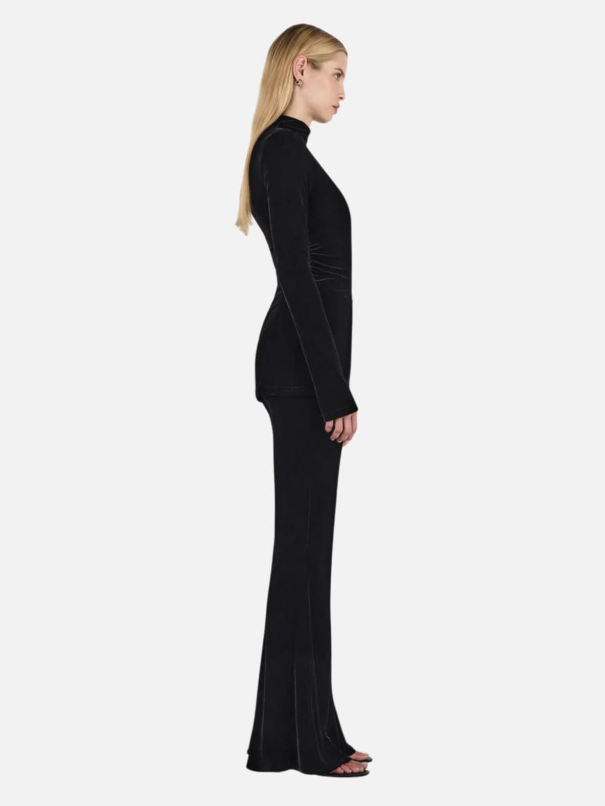 Reagan Velvet Flares - Black Pants Hansen and Gretel 