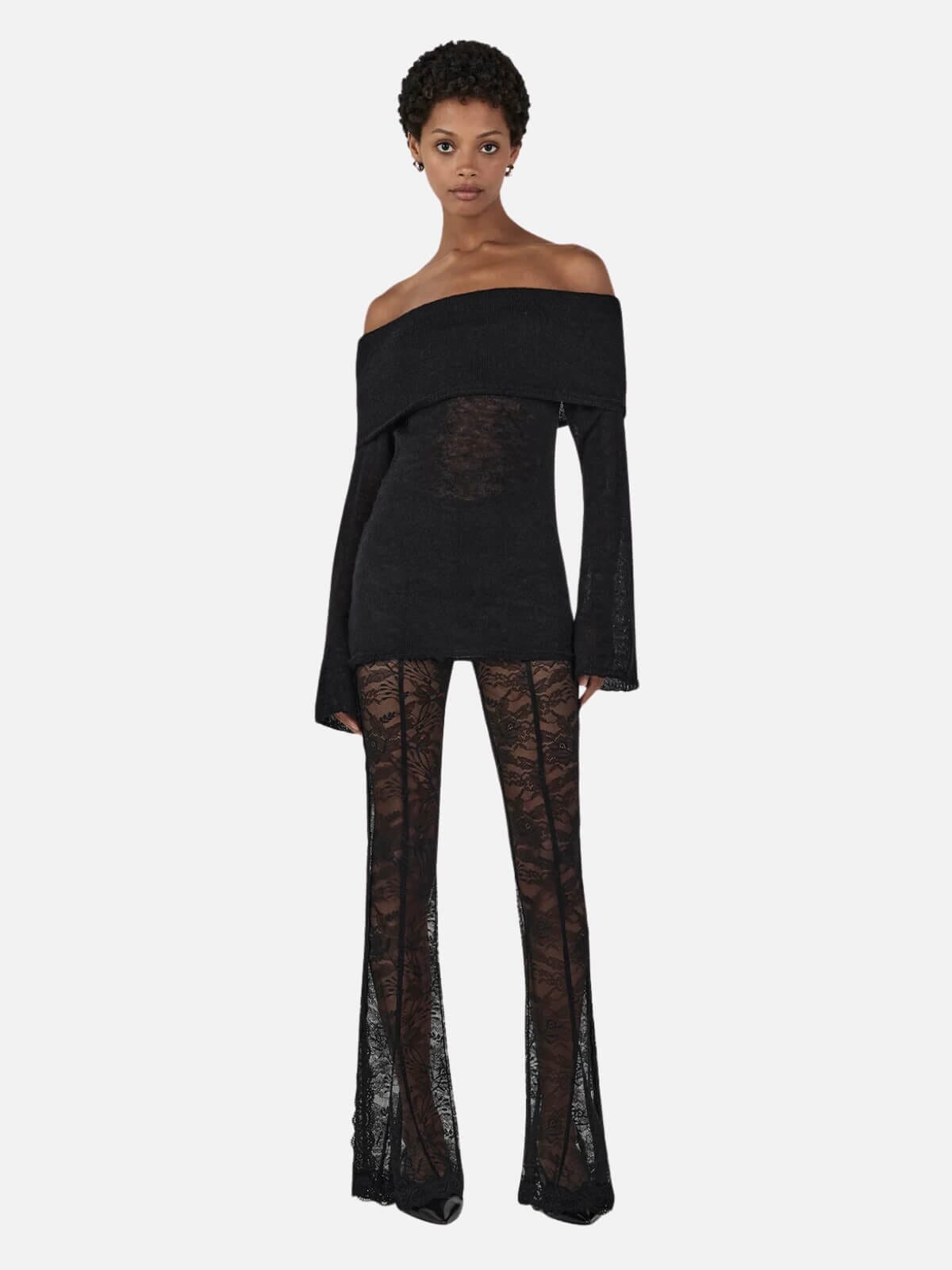 Tozzi Knit Top - Black Jumpers & Knitwear Hansen and Gretel 