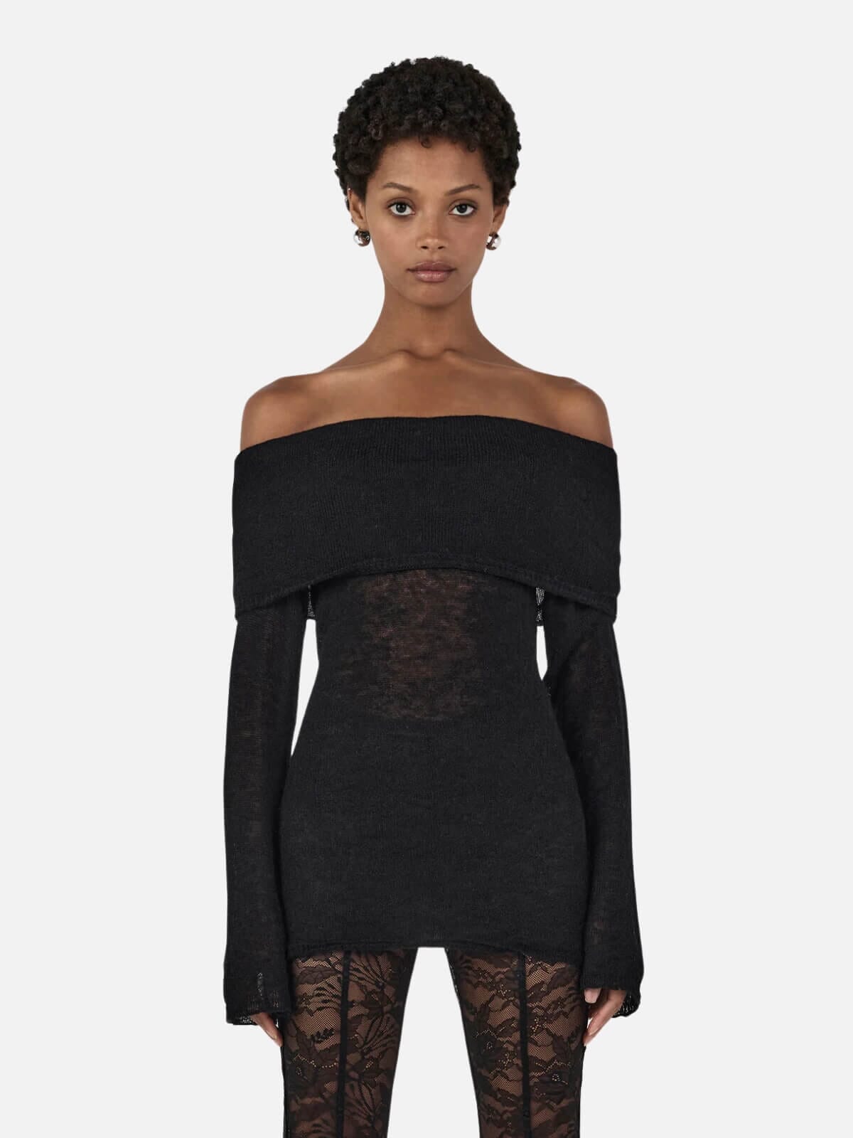Tozzi Knit Top - Black Jumpers & Knitwear Hansen and Gretel 