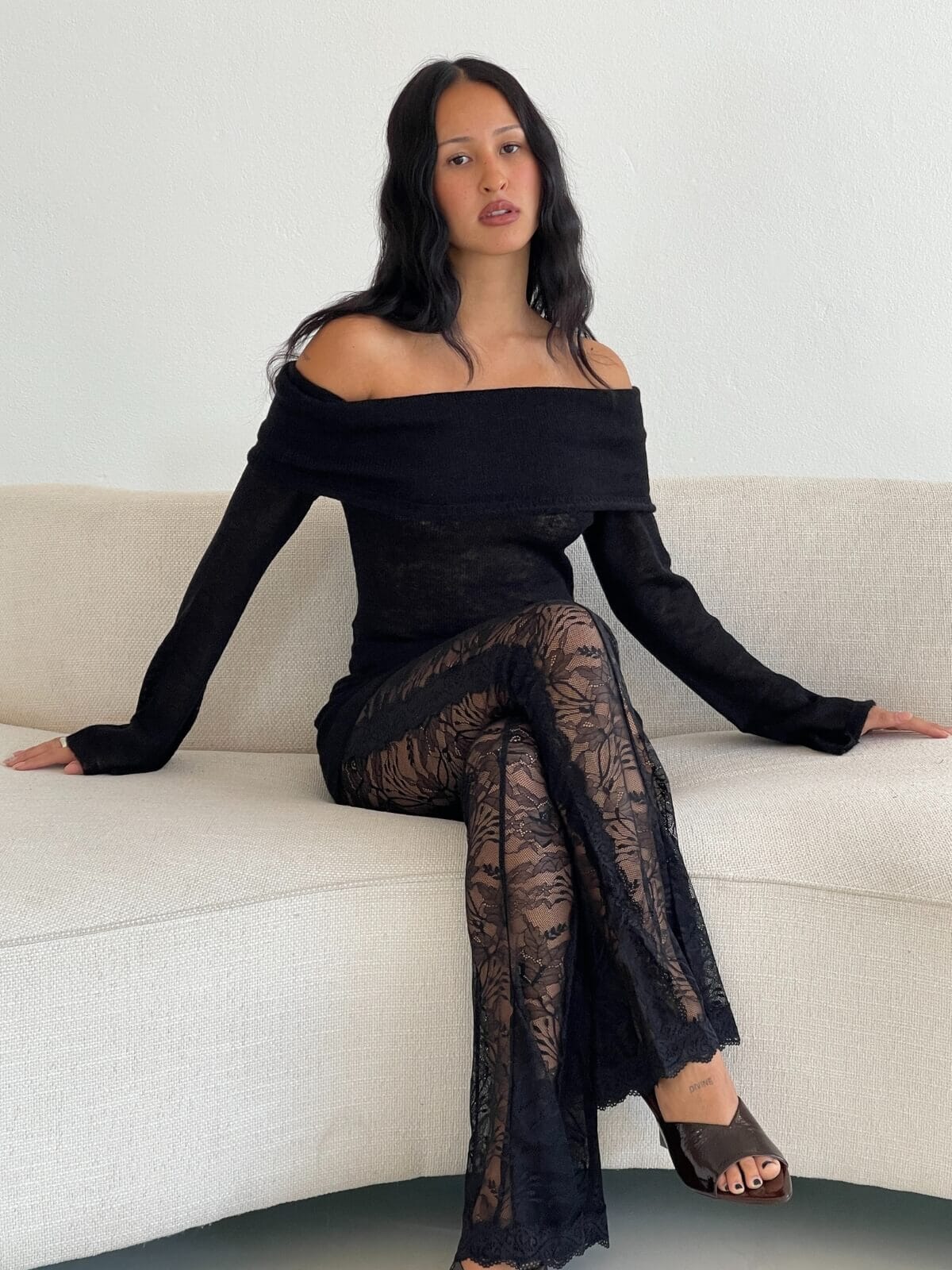 Tozzi Knit Top - Black Jumpers & Knitwear Hansen and Gretel 