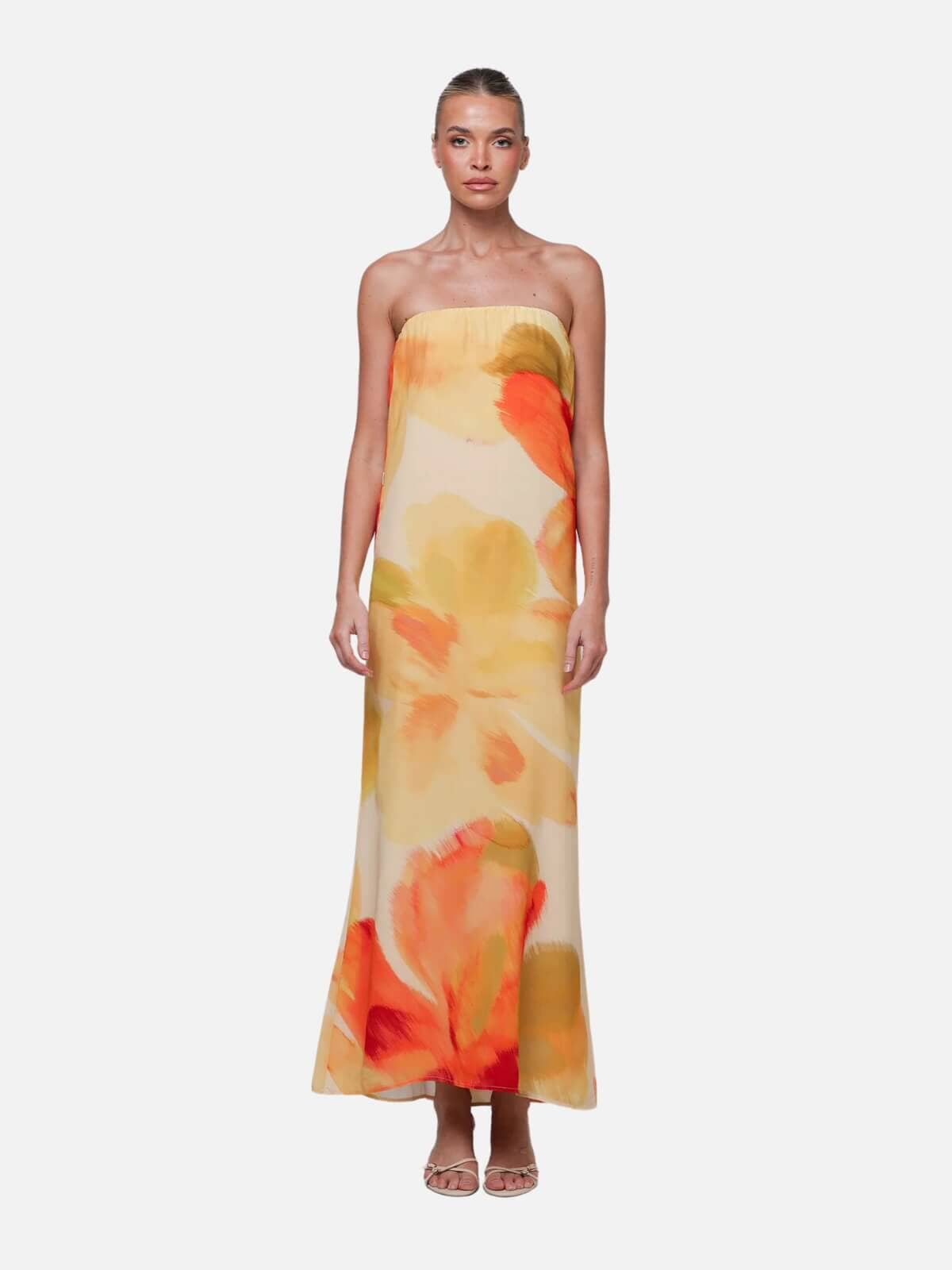 Abbie Strapless Maxi Dress - Marigold Dresses & Jumpsuits Isabelle Quinn 