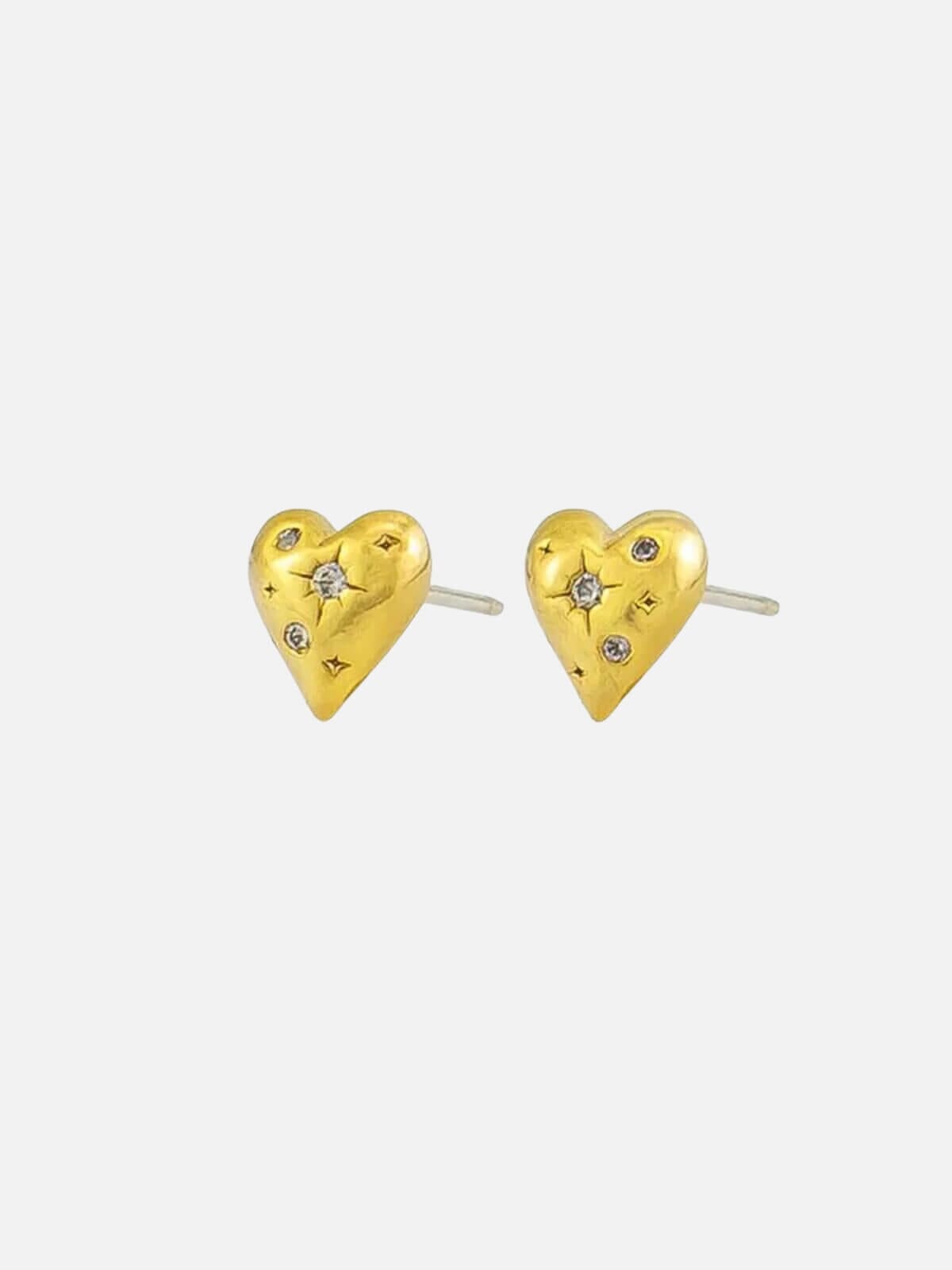 Daphne Heart Studs - Gold Earrings Jolie & Deen 