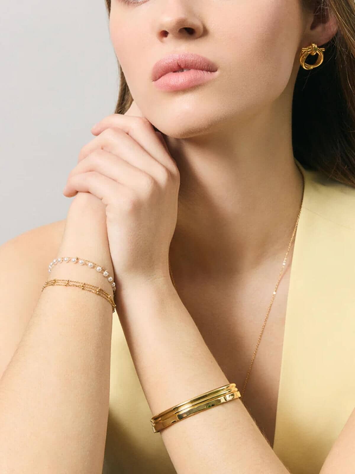 Jolie & Deen | Winifred Cuff - Gold | Perlu