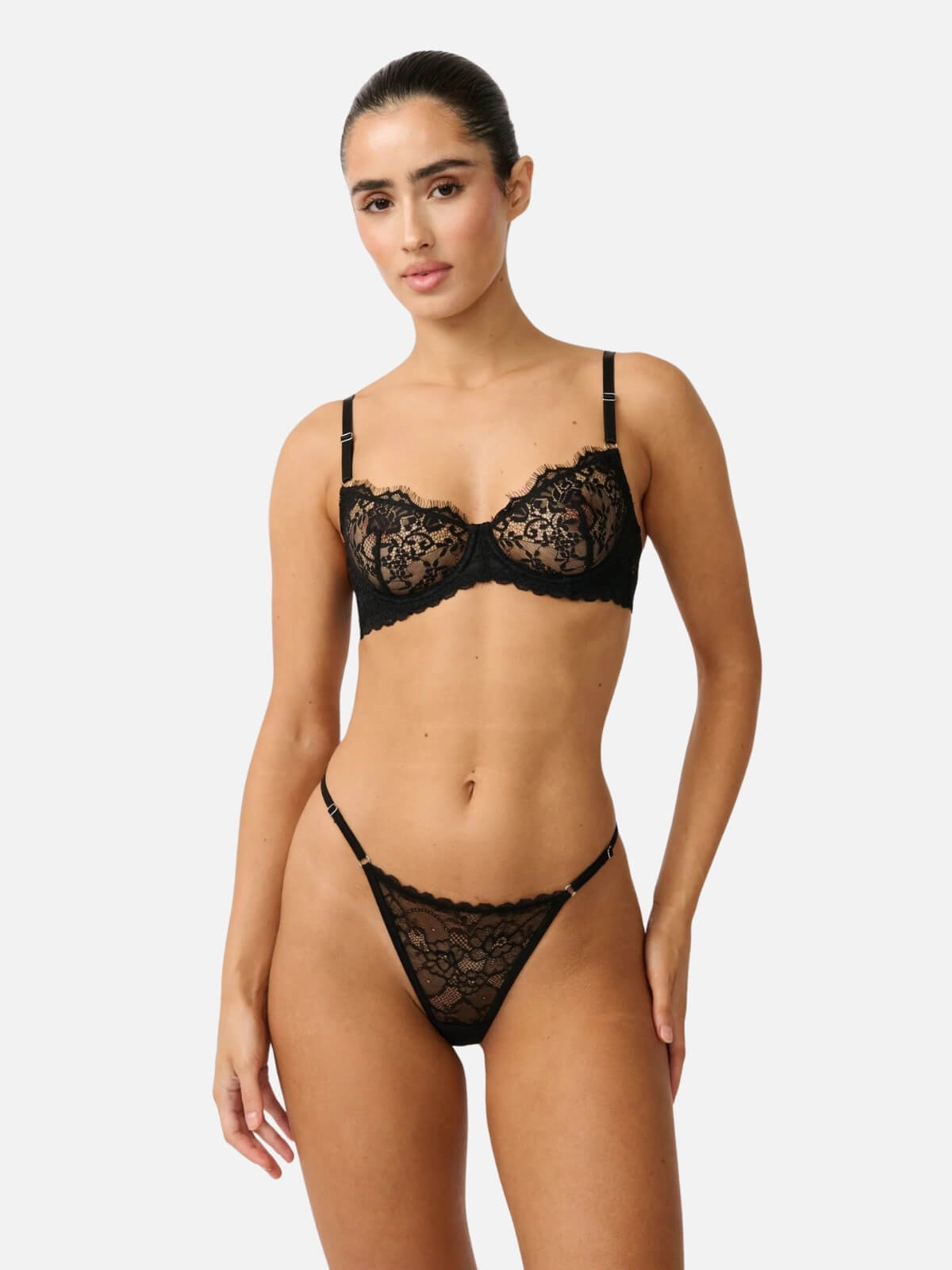 Maverick Underwire Lace Bra - Black