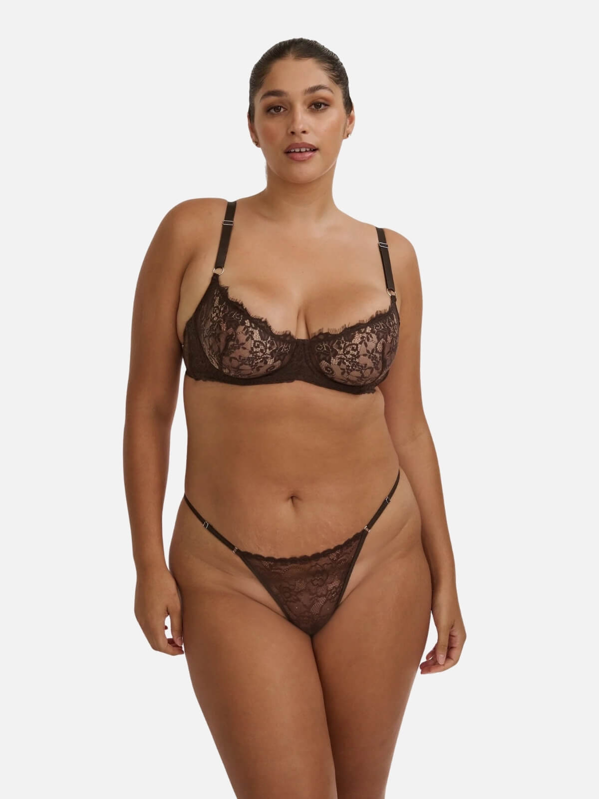 Maverick Underwire Lace Bra - Espresso