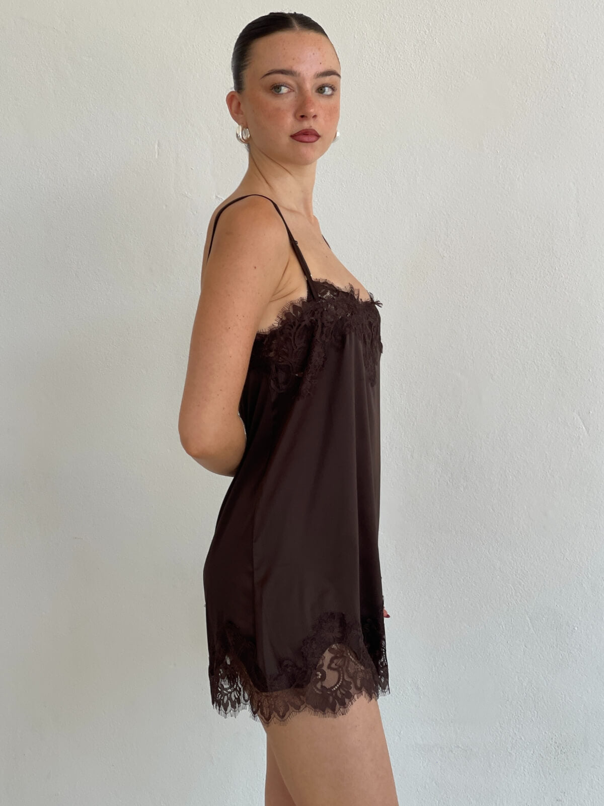 Olivia Slip - Espresso