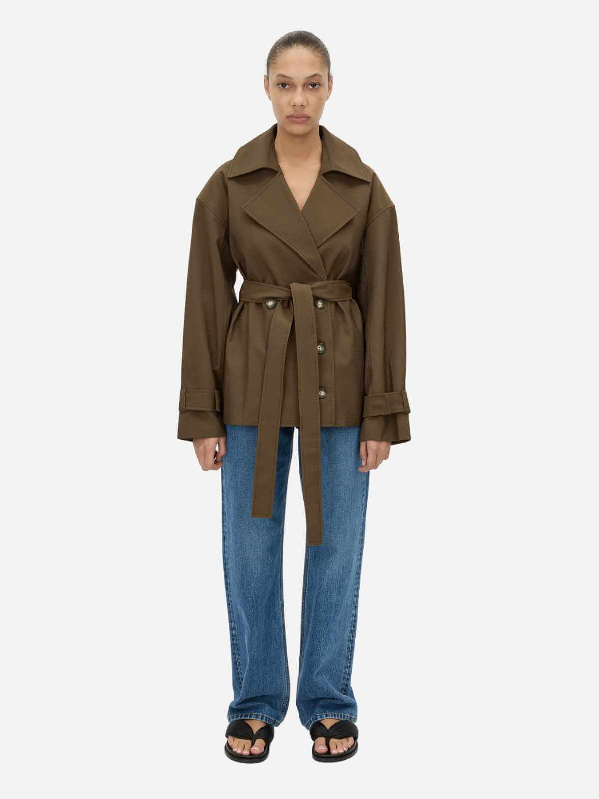 Malia Belted Jacket - Mocha