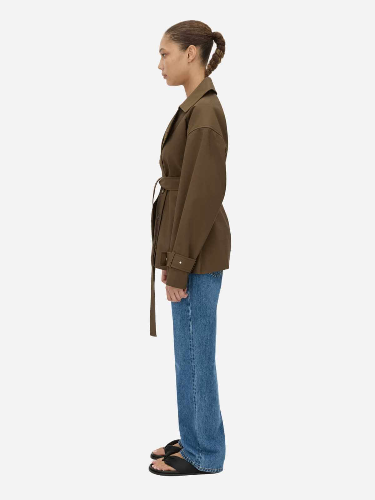 Malia Belted Jacket - Mocha