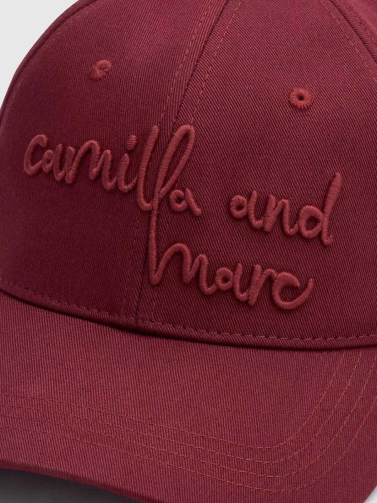 Maren Embroidered Cap - Burgundy