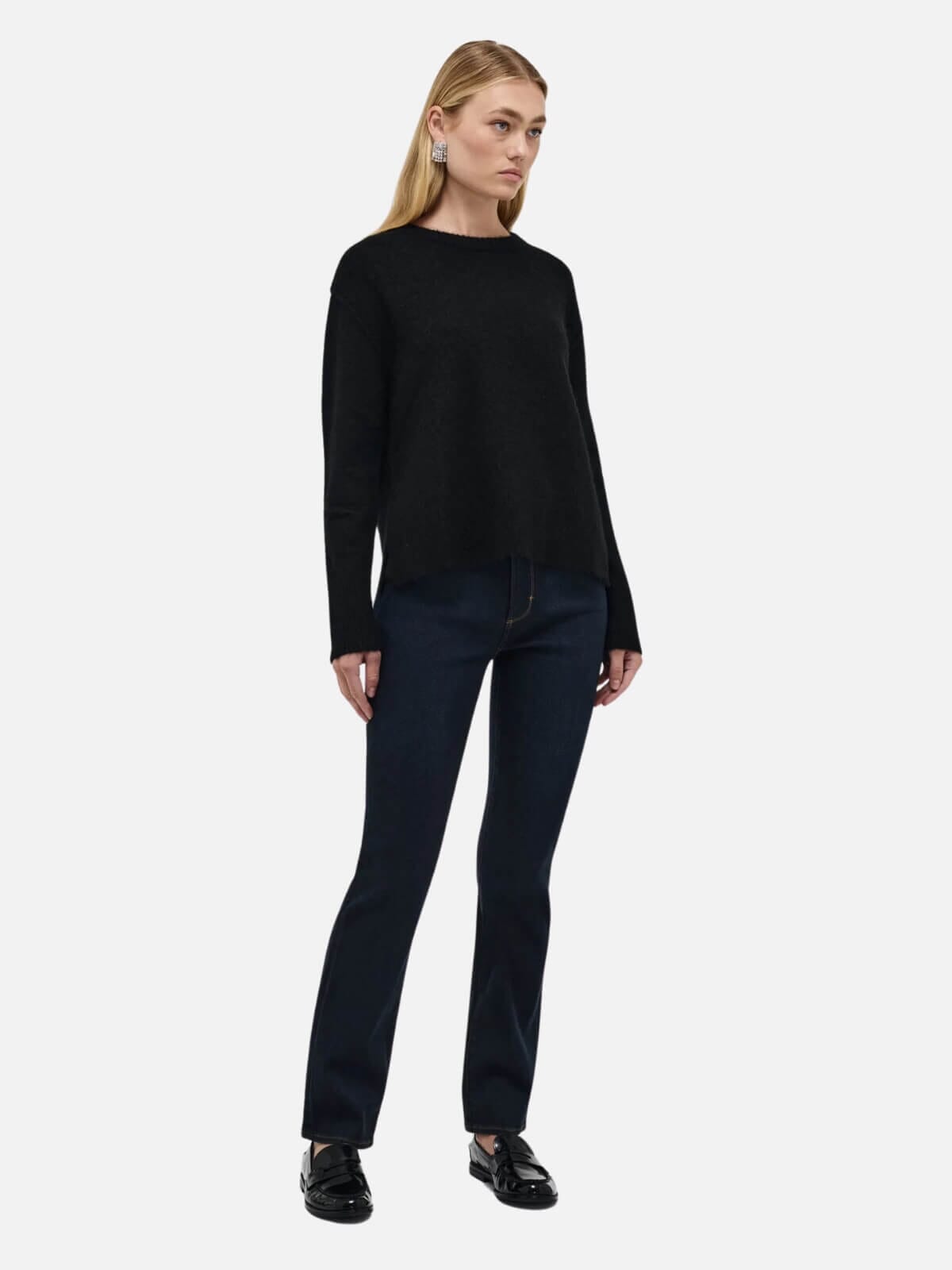 Neuw Denim | Alpaca Blend Crew - Black | Perlu