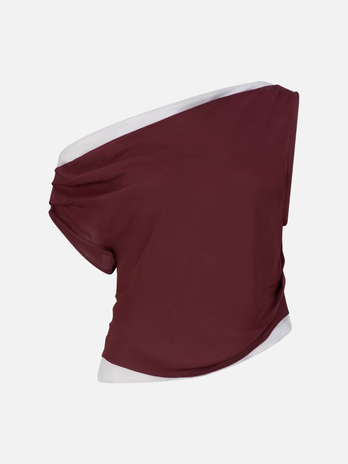 Bardot Top - Merlot/Silver Tops One Of Others 