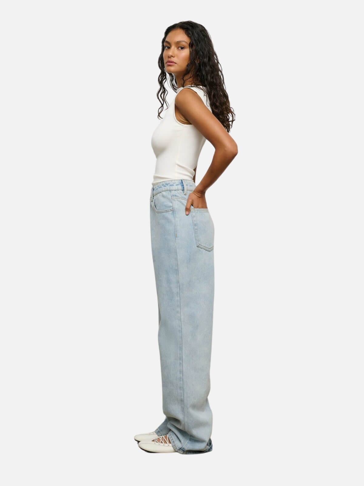Ciera Asym Top - Chalk Tops One Of Others 