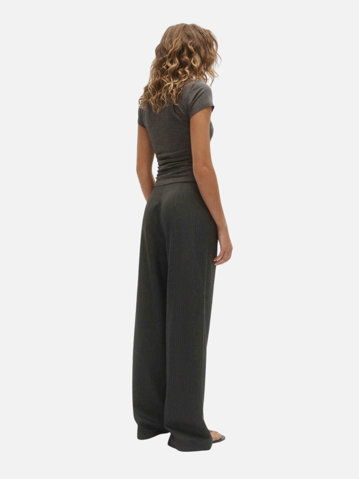 Heath Double Layered Top - Charcoal