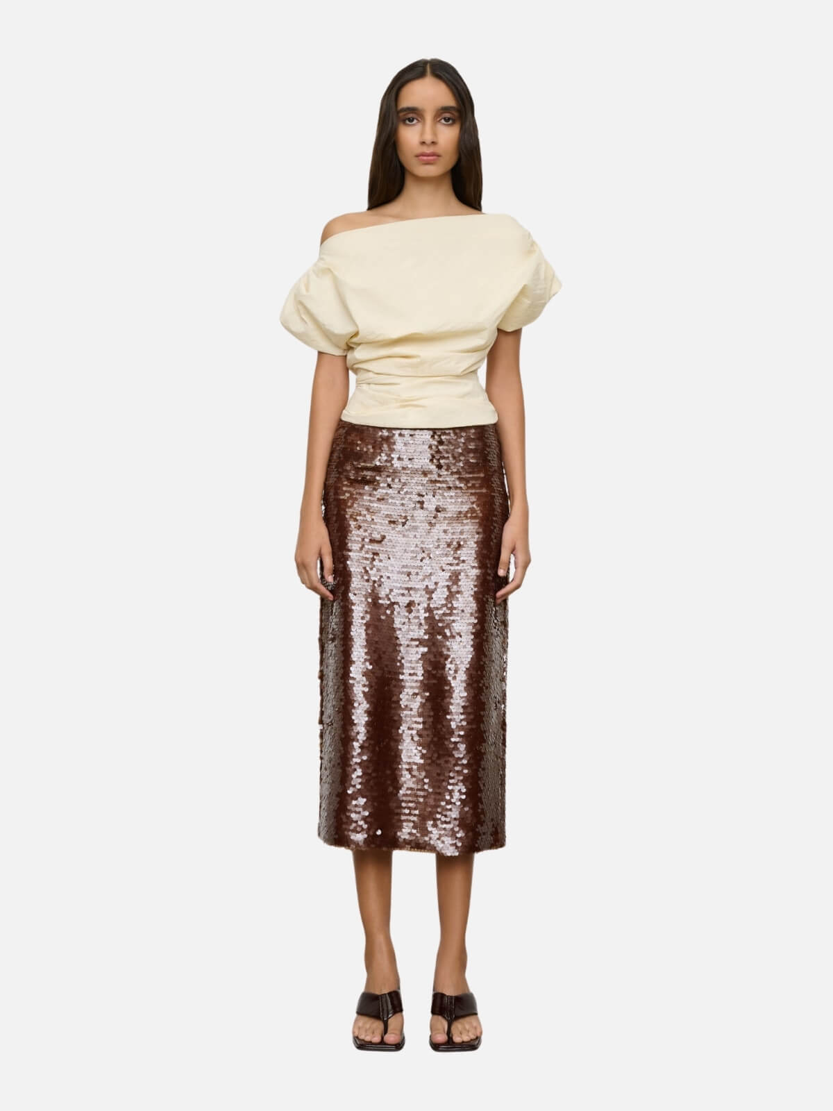One Of Others | Kendall Skirt - Coffee | Perlu