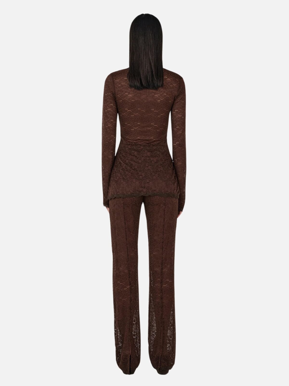 Clive Lace Top - Chocolate Tops Ownley 