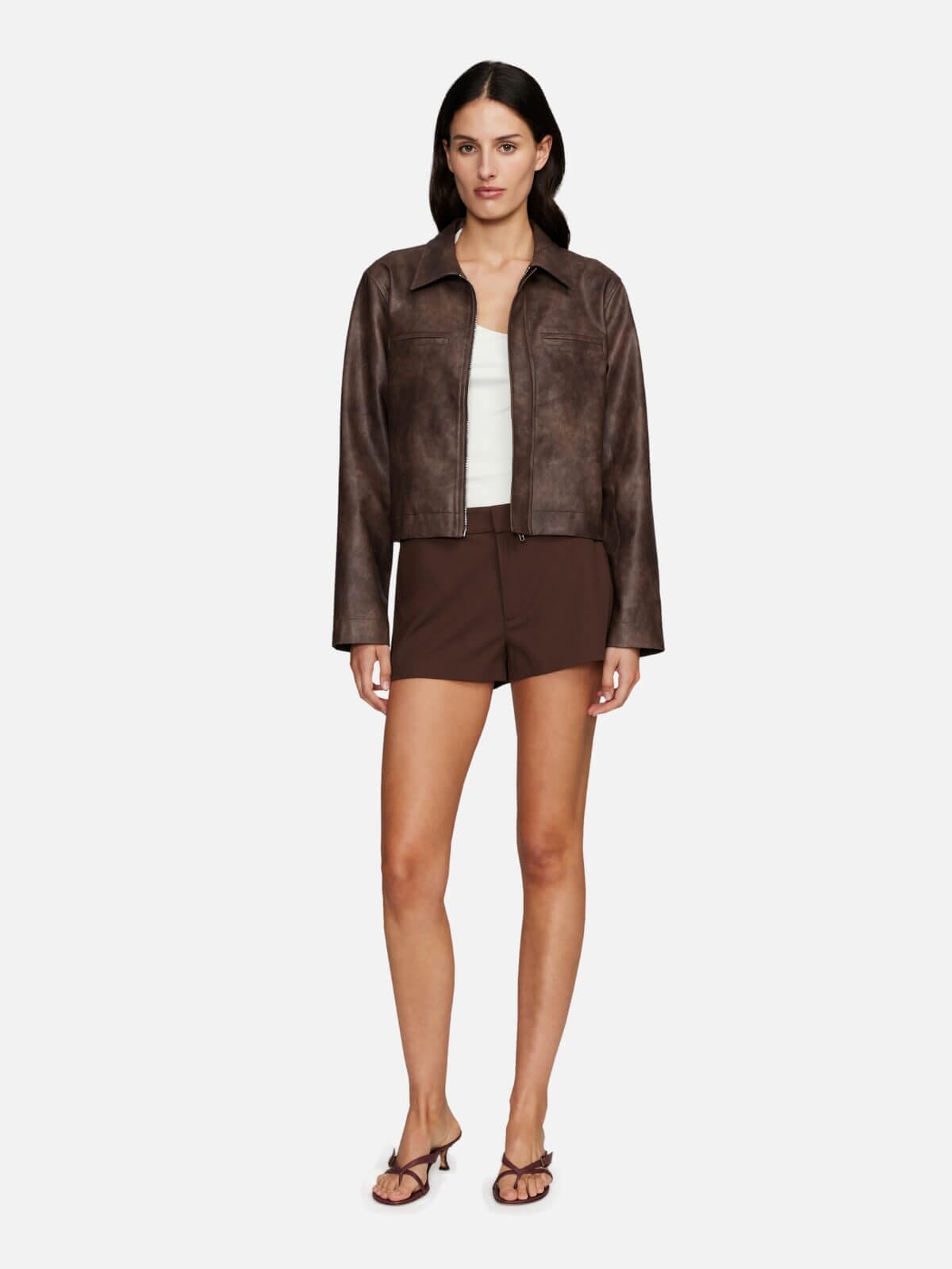 Creedence PU Jacket - Chocolate Dresses & Jumpsuits Ownley 