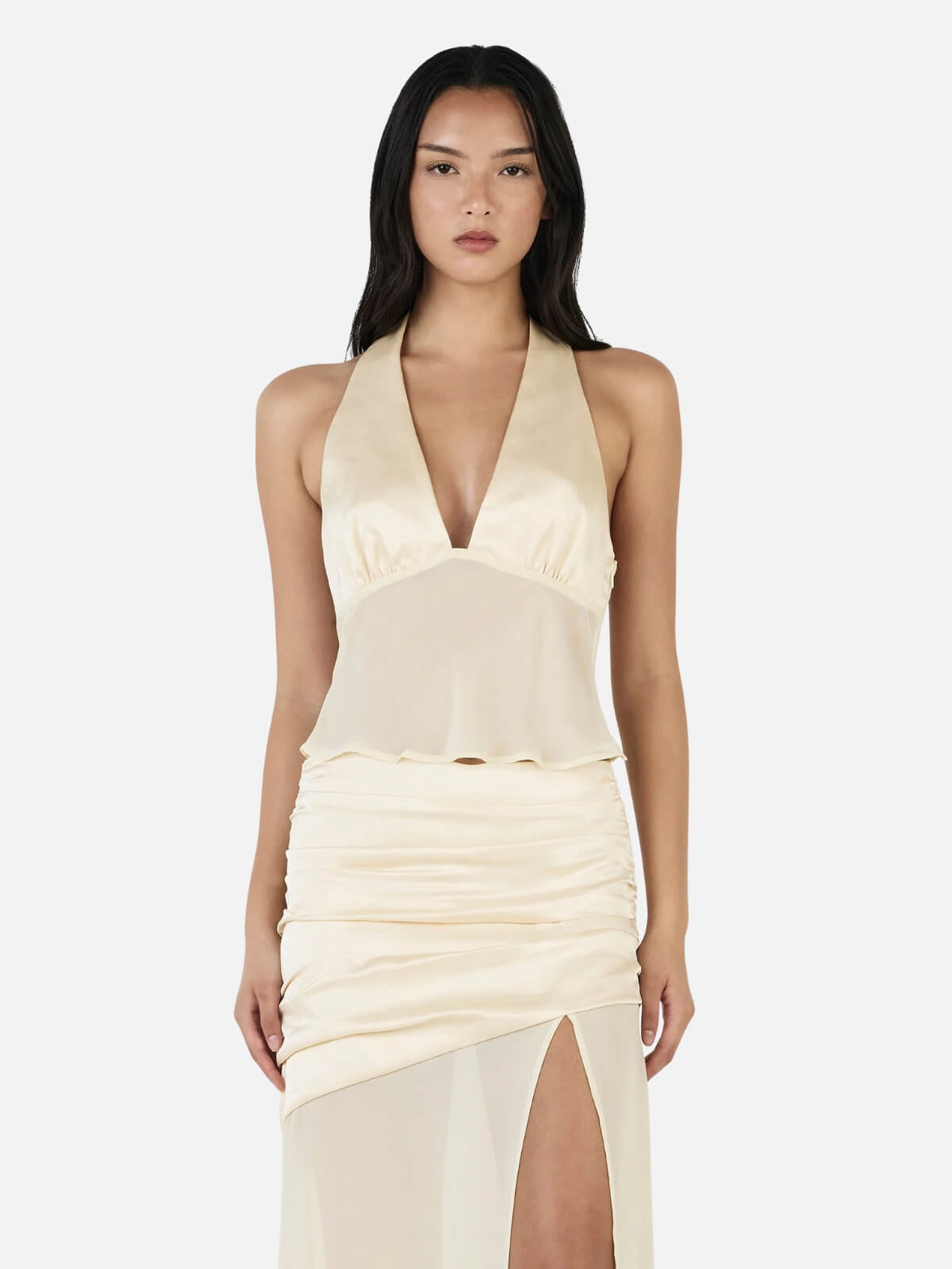 Delilah Scarf Top - Buttercream