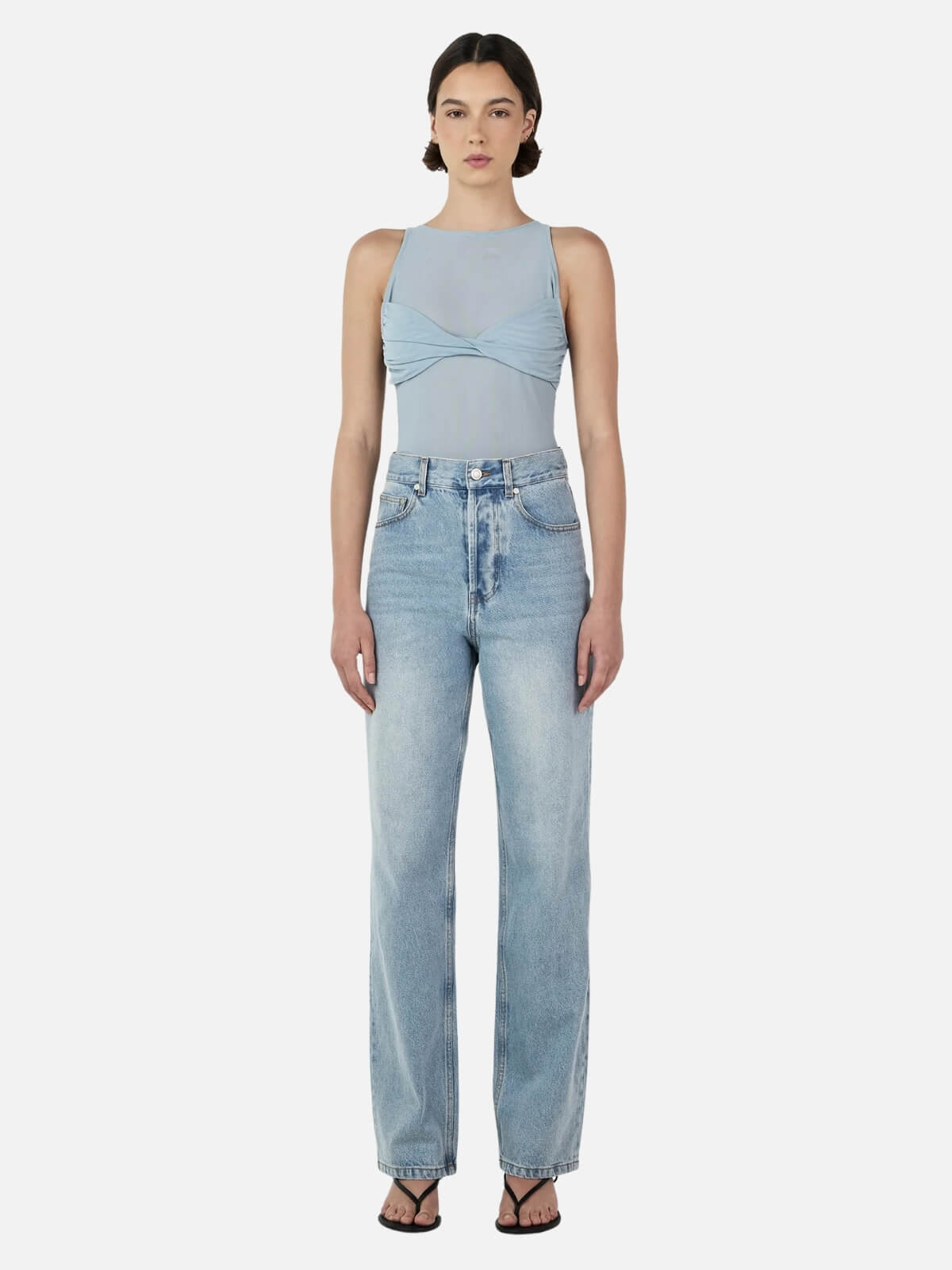 Halsey Mesh Top - Blue
