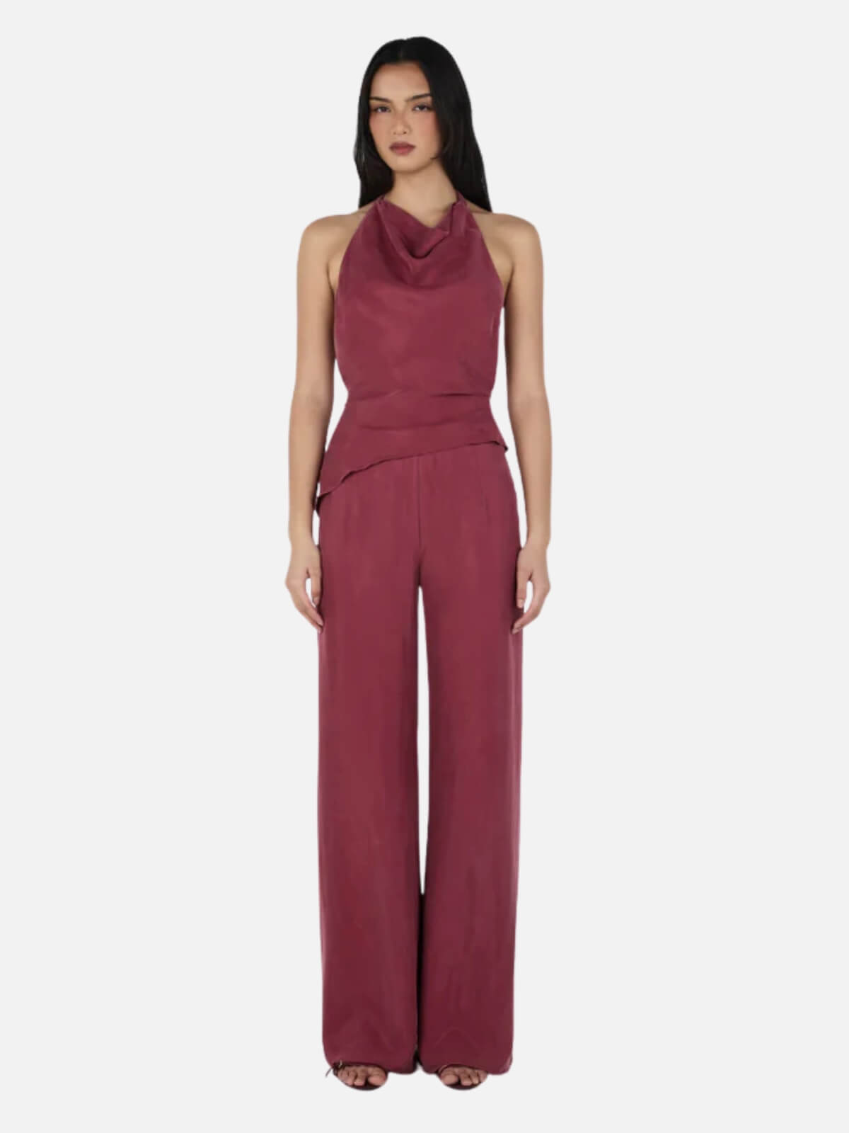 Iris Halter Top - Burgundy