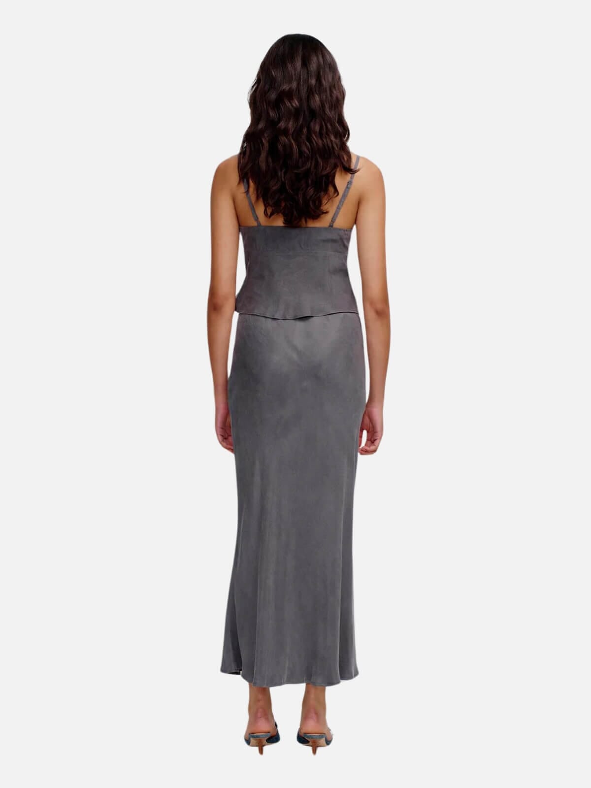 Ownley | Marli Slip Skirt - Slate | Perlu