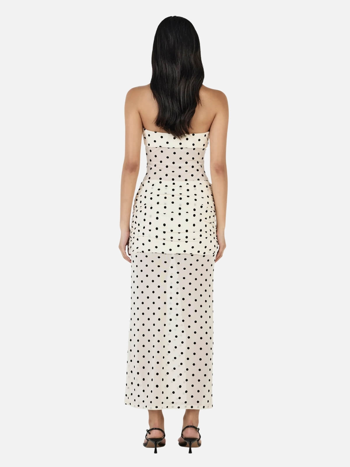 Vanessa Maxi Dress - Cream Polka