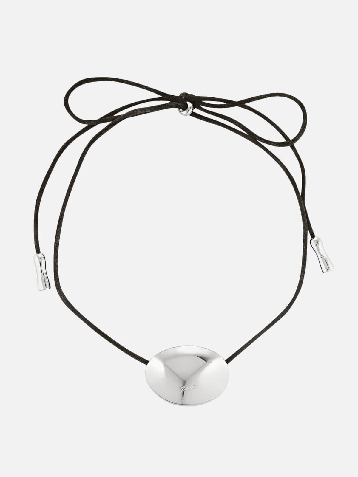 Porter | Bean Cord Pendant - Ebony/Silver | Perlu