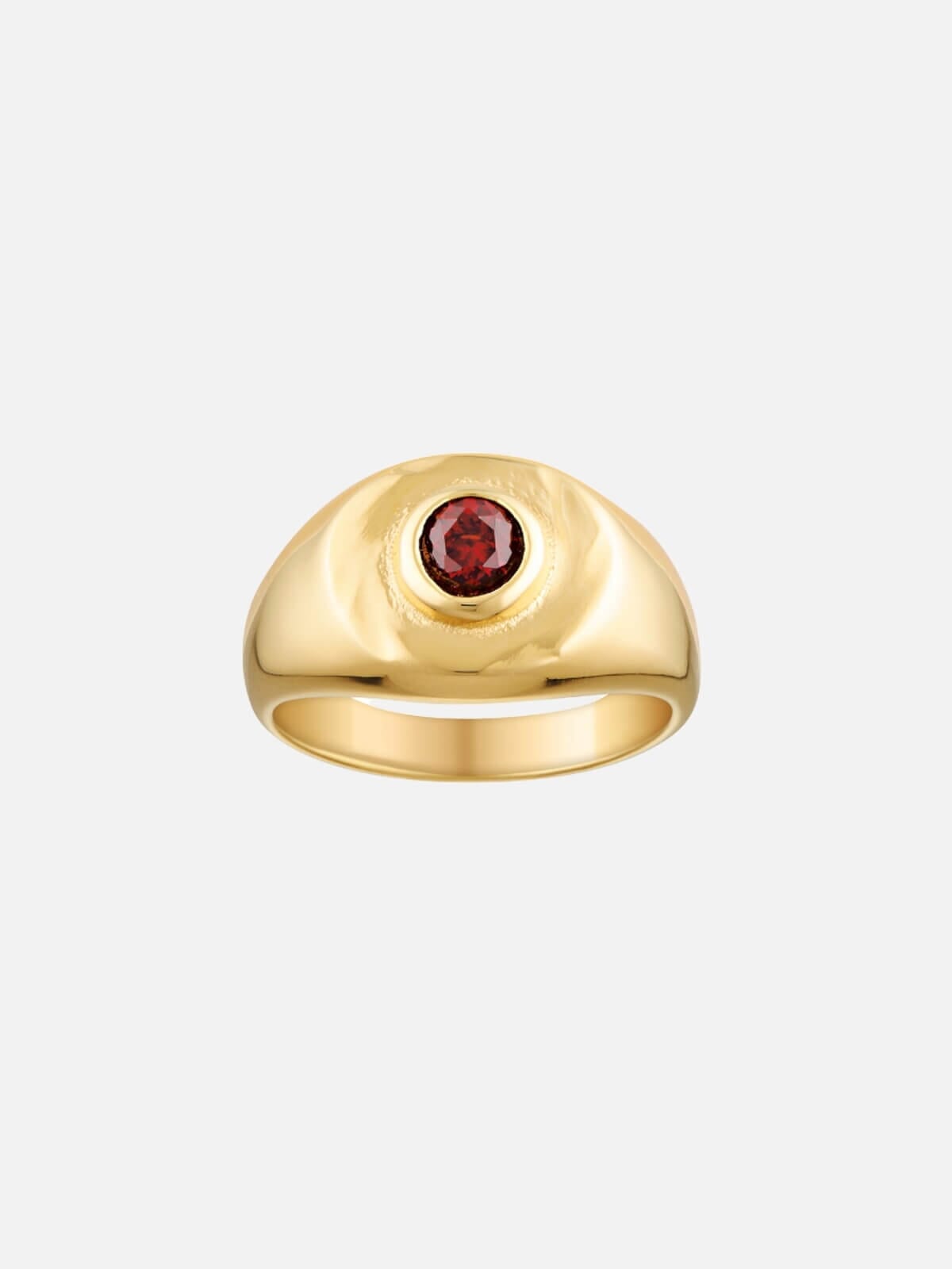 Porter | Heritage Signet Ring - Garnet | Perlu